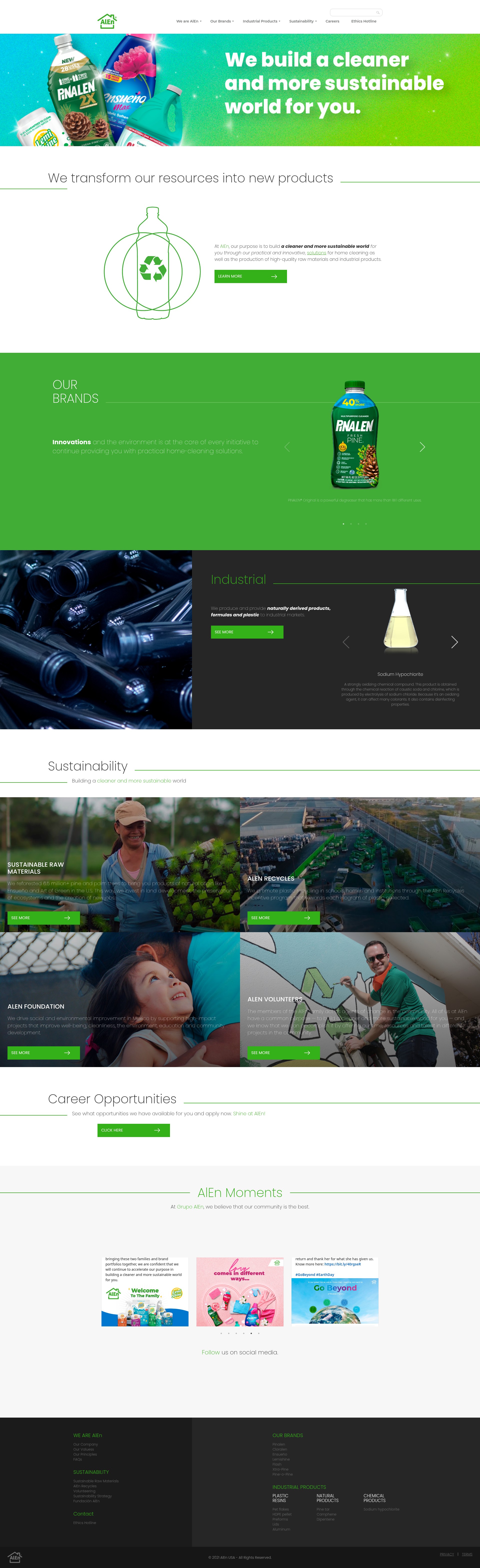 Screenshot of alenusa.com