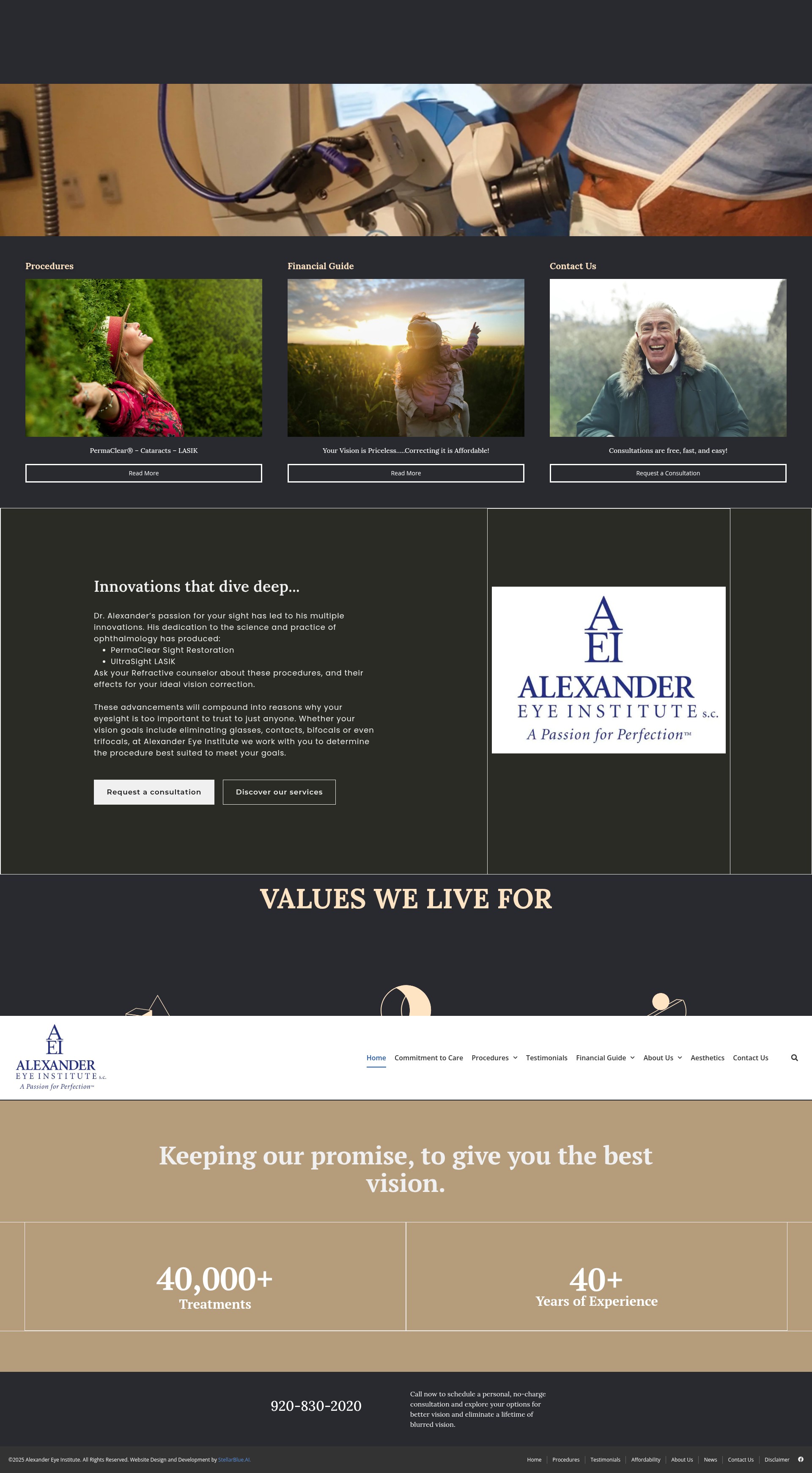 Screenshot of alexandereye.com