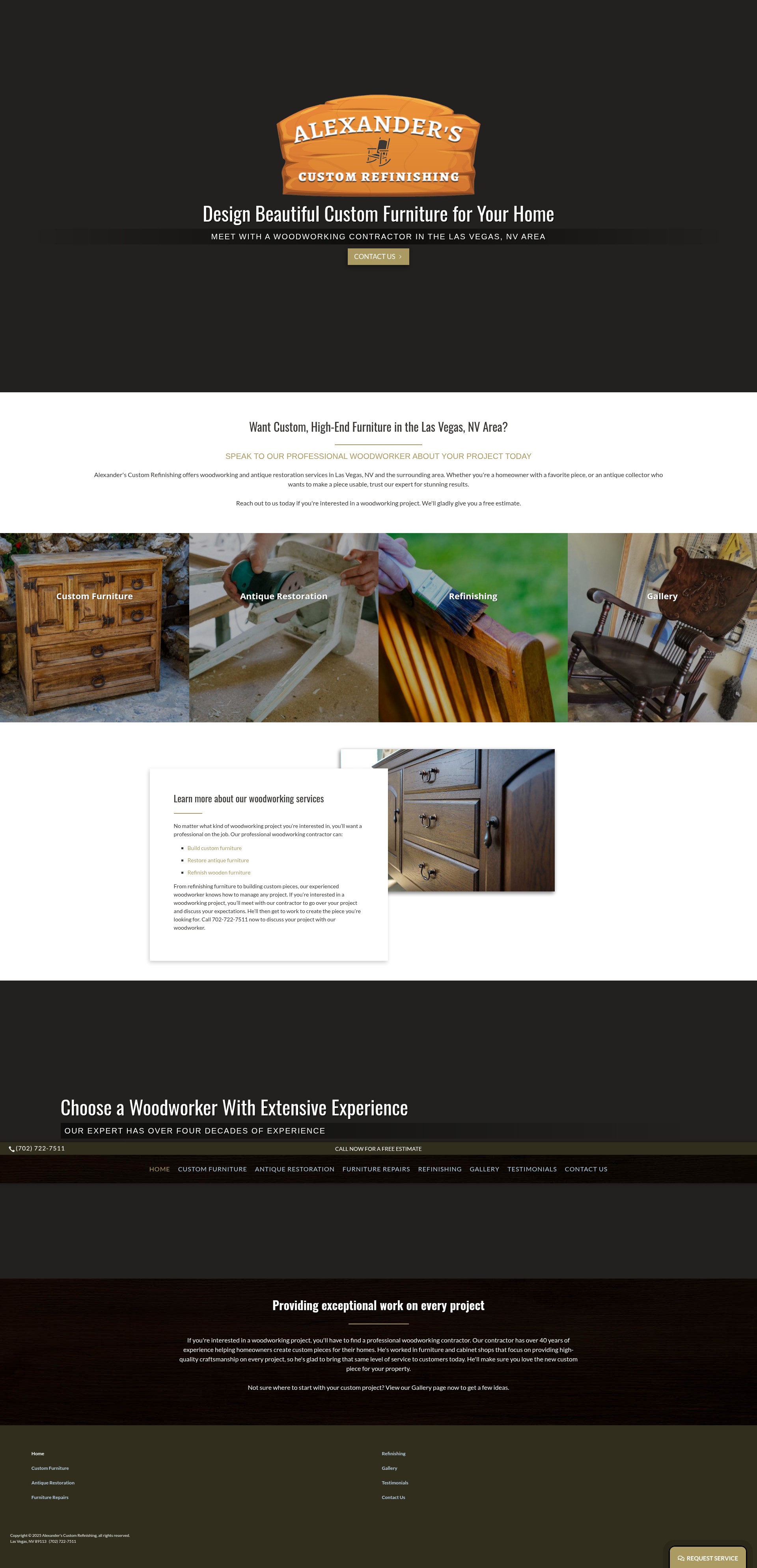Screenshot of alexanderscustomrefinishing.com