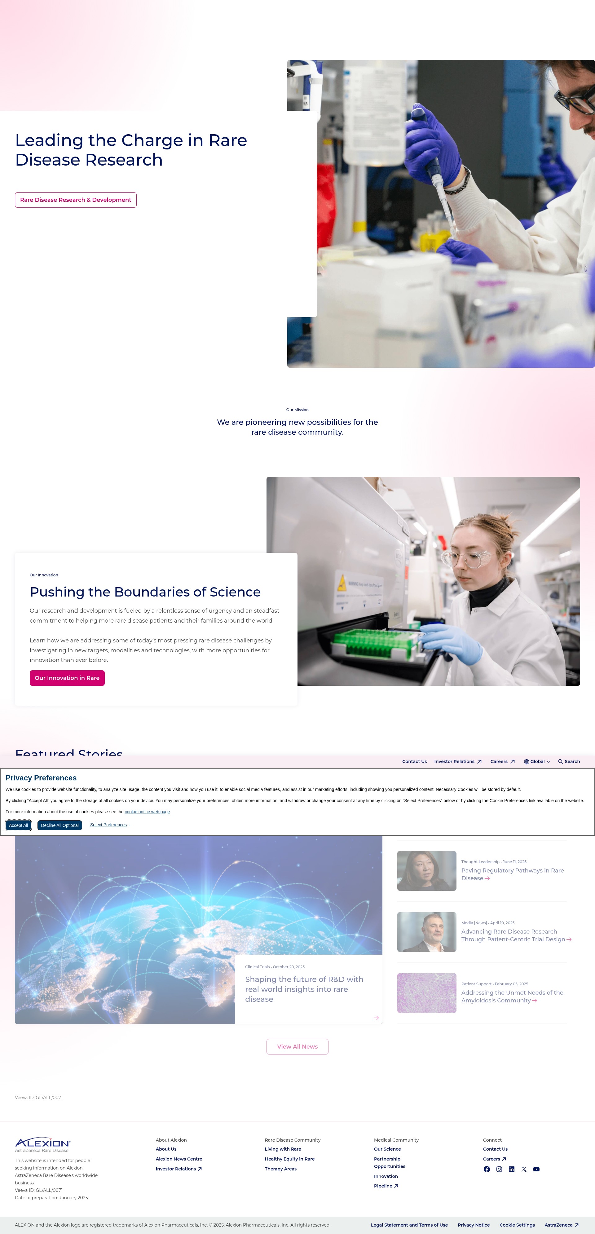 Screenshot of alexion.com