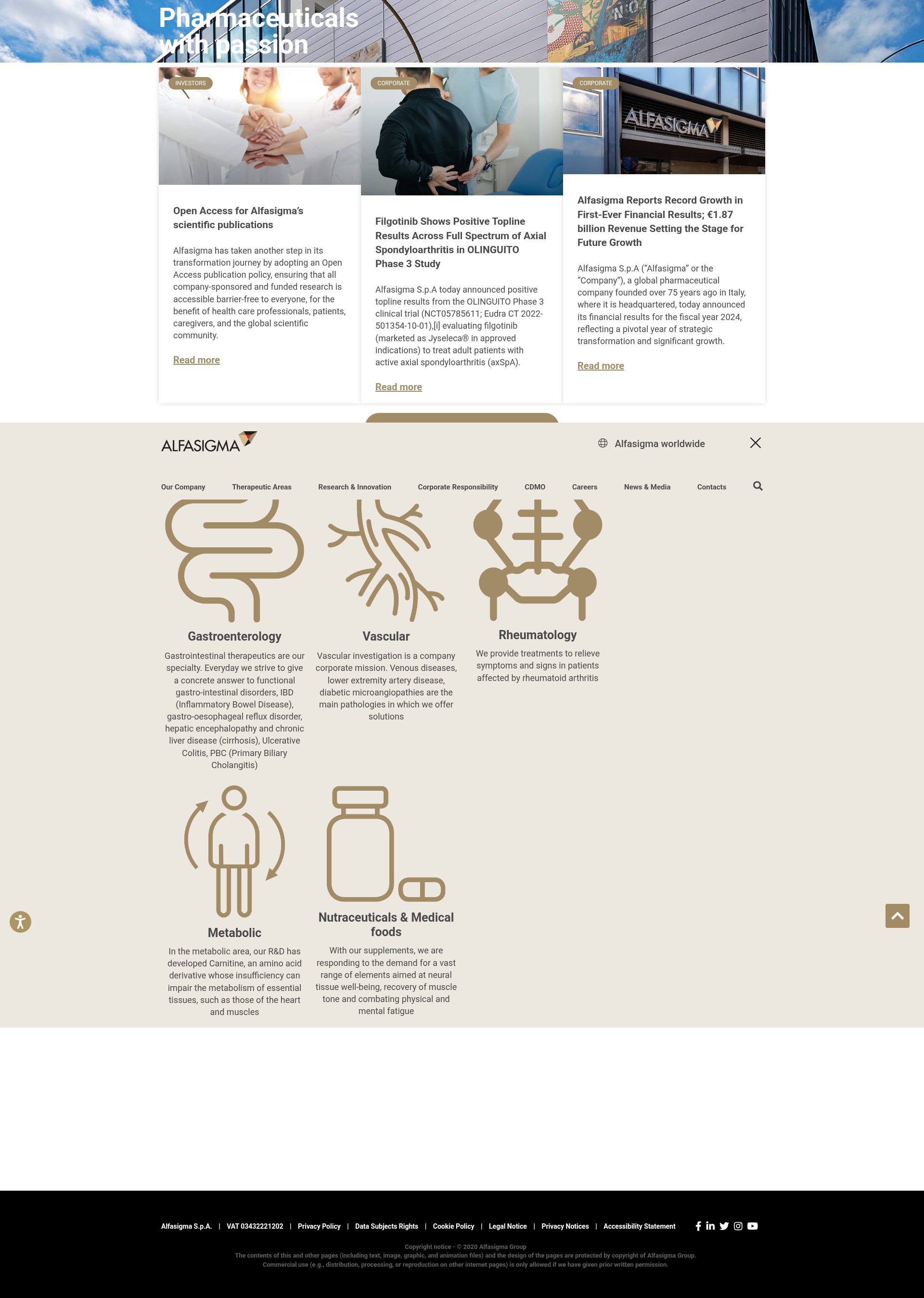 Screenshot of alfasigma.com