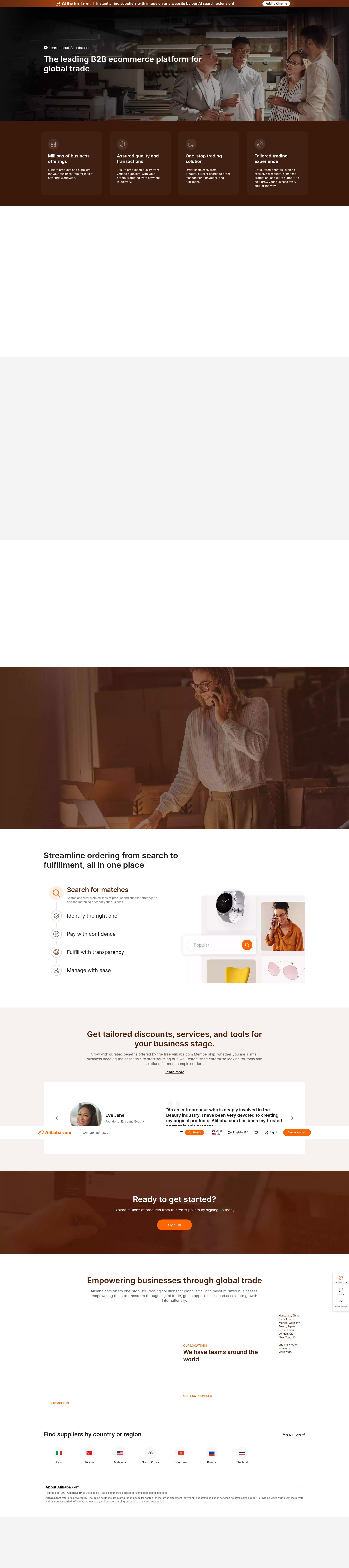 Screenshot of alibaba.com