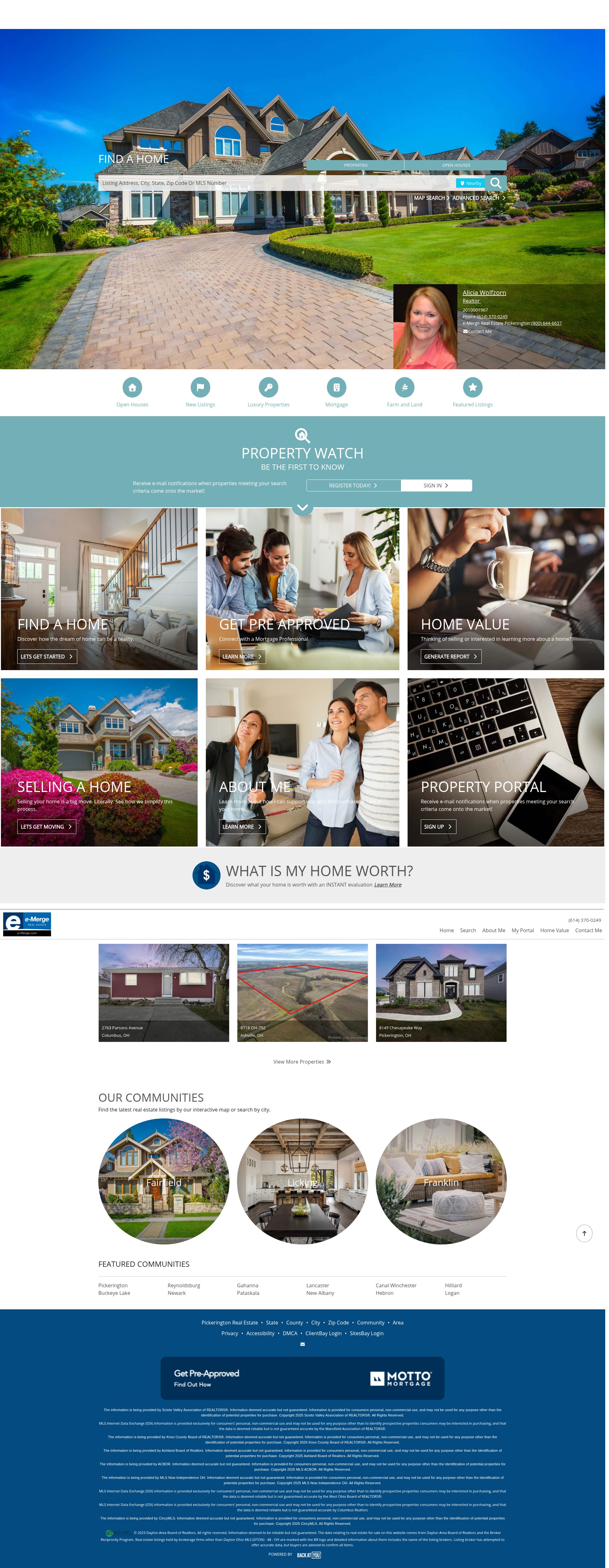 Screenshot of aliciawolfzorn.e-merge.com
