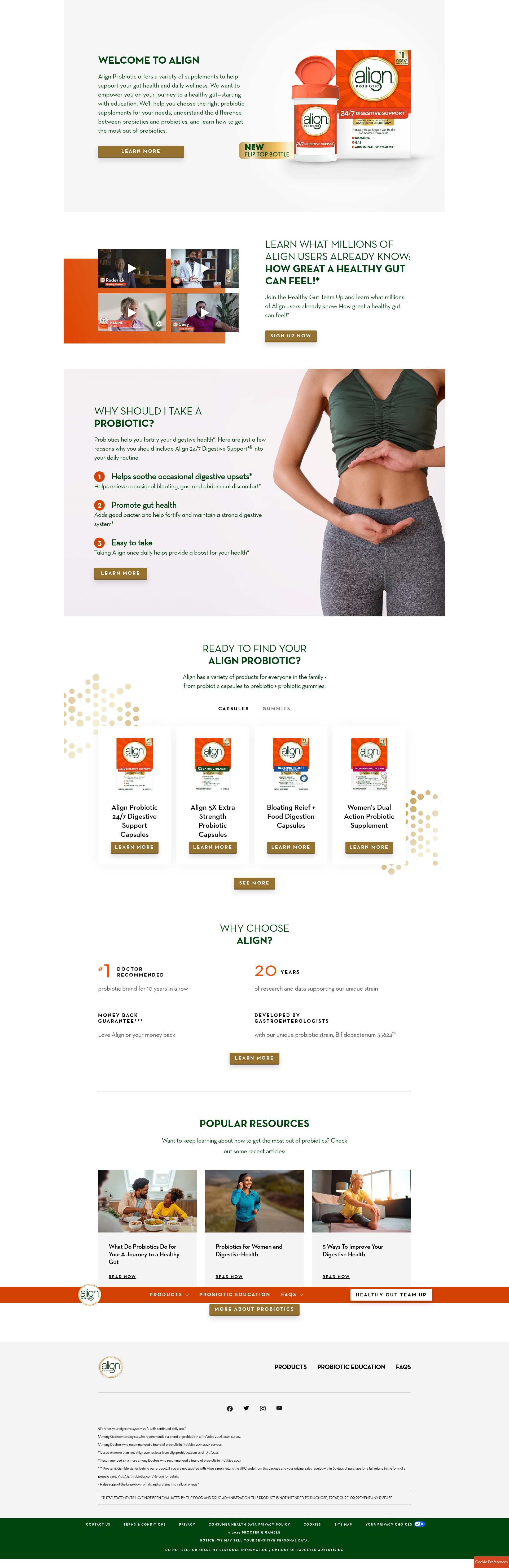 Screenshot of alignprobiotics.com