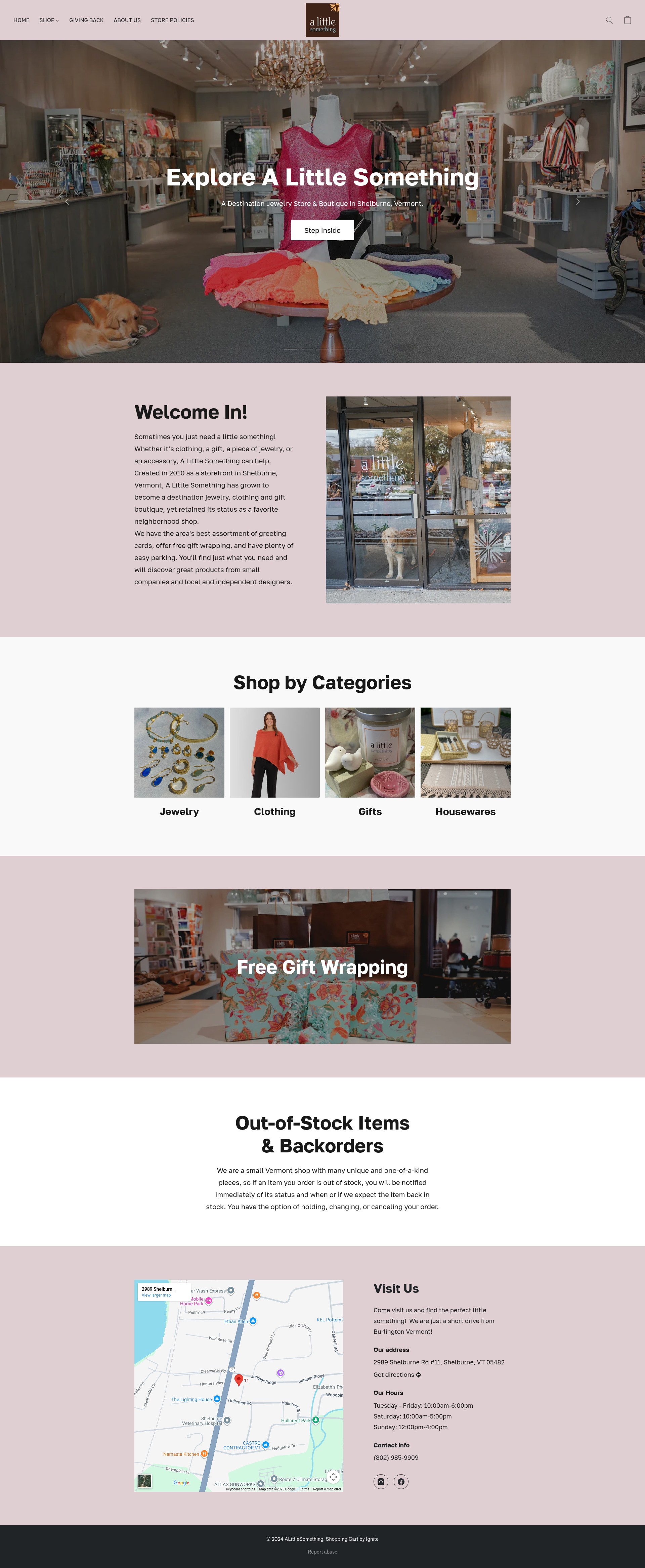 Screenshot of alittlesomethingvt.com