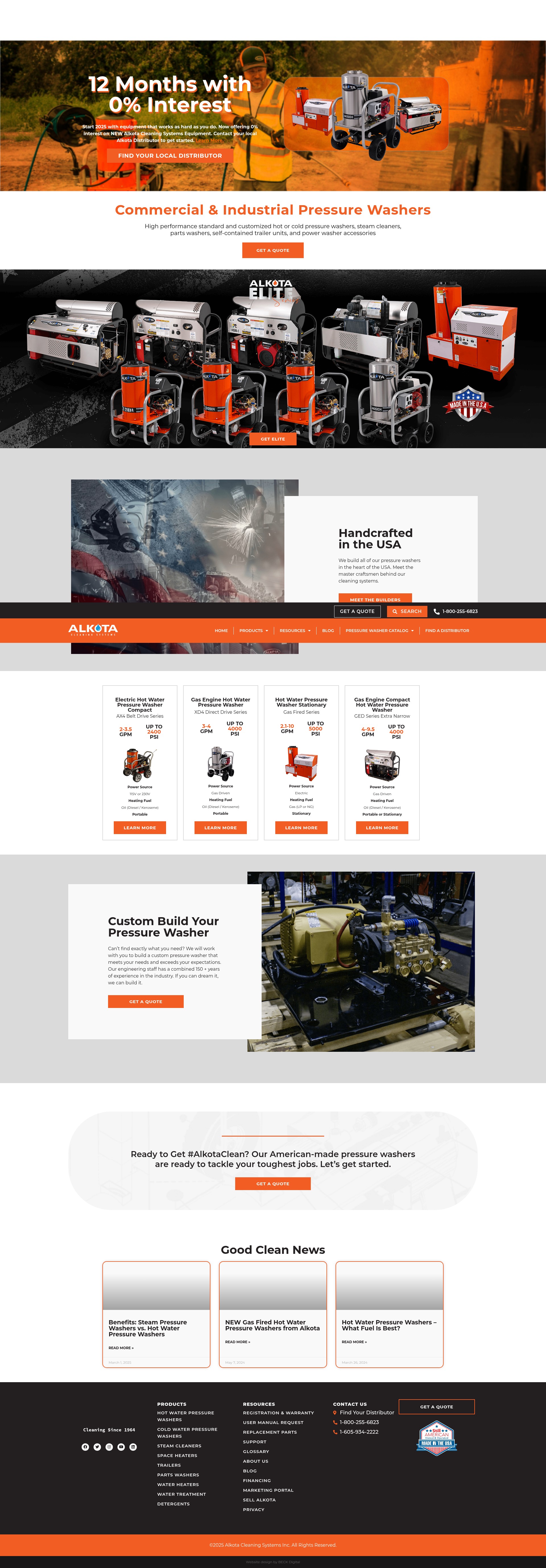 Screenshot of alkota.com