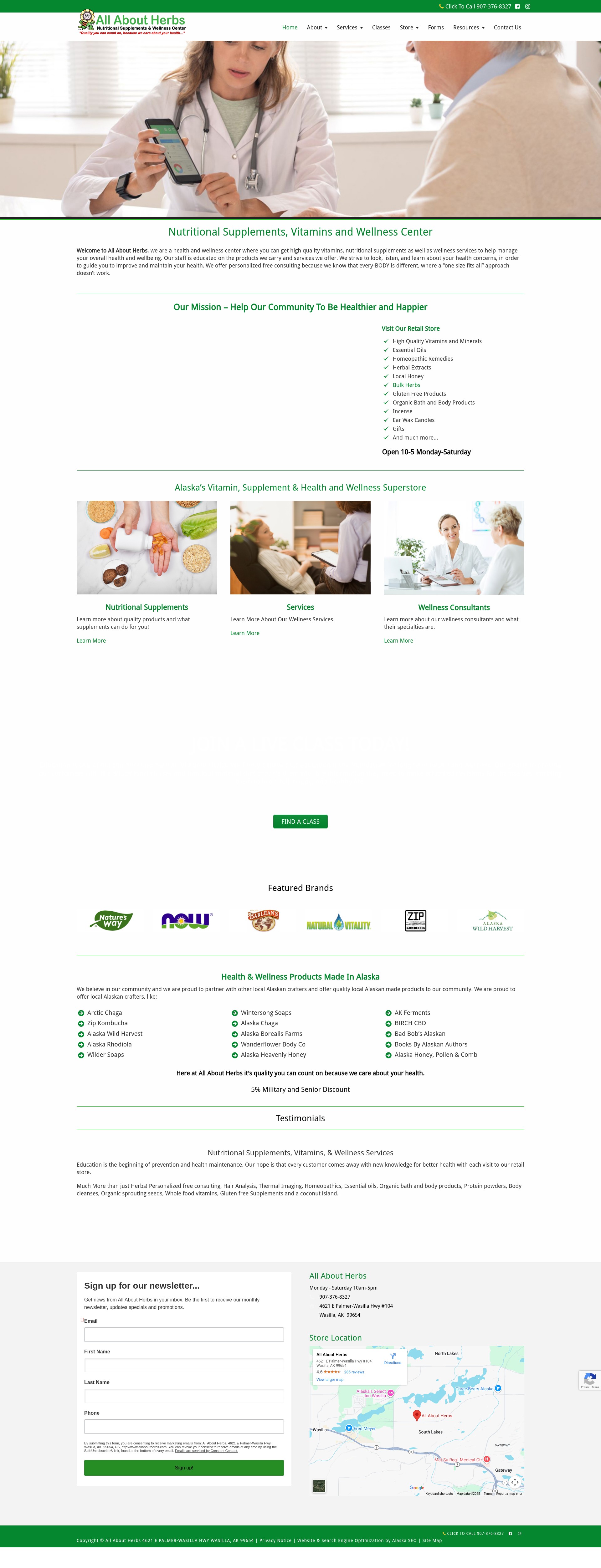 Screenshot of allaboutherbs.com