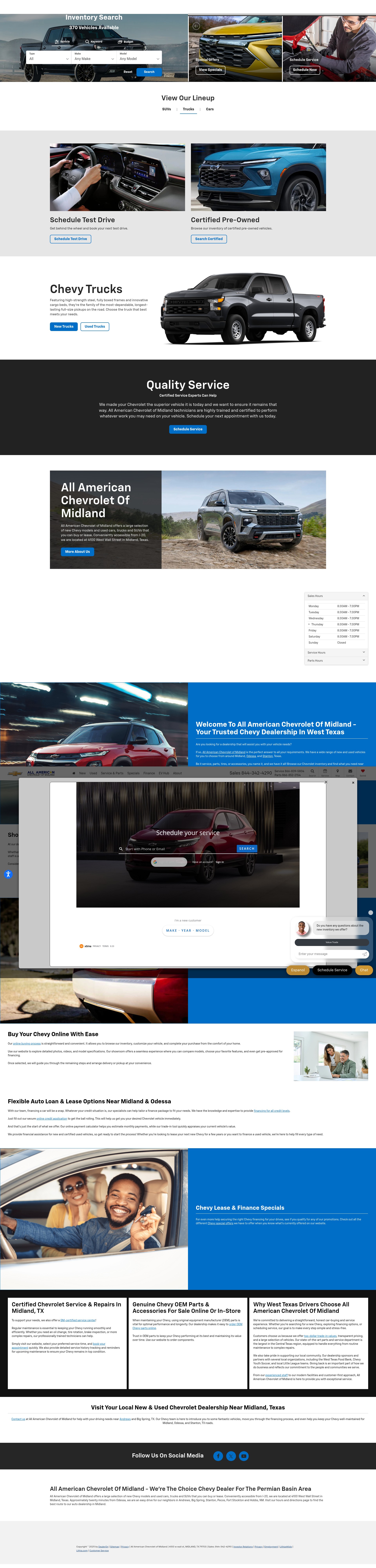 Screenshot of allamericanchevroletmidland.com