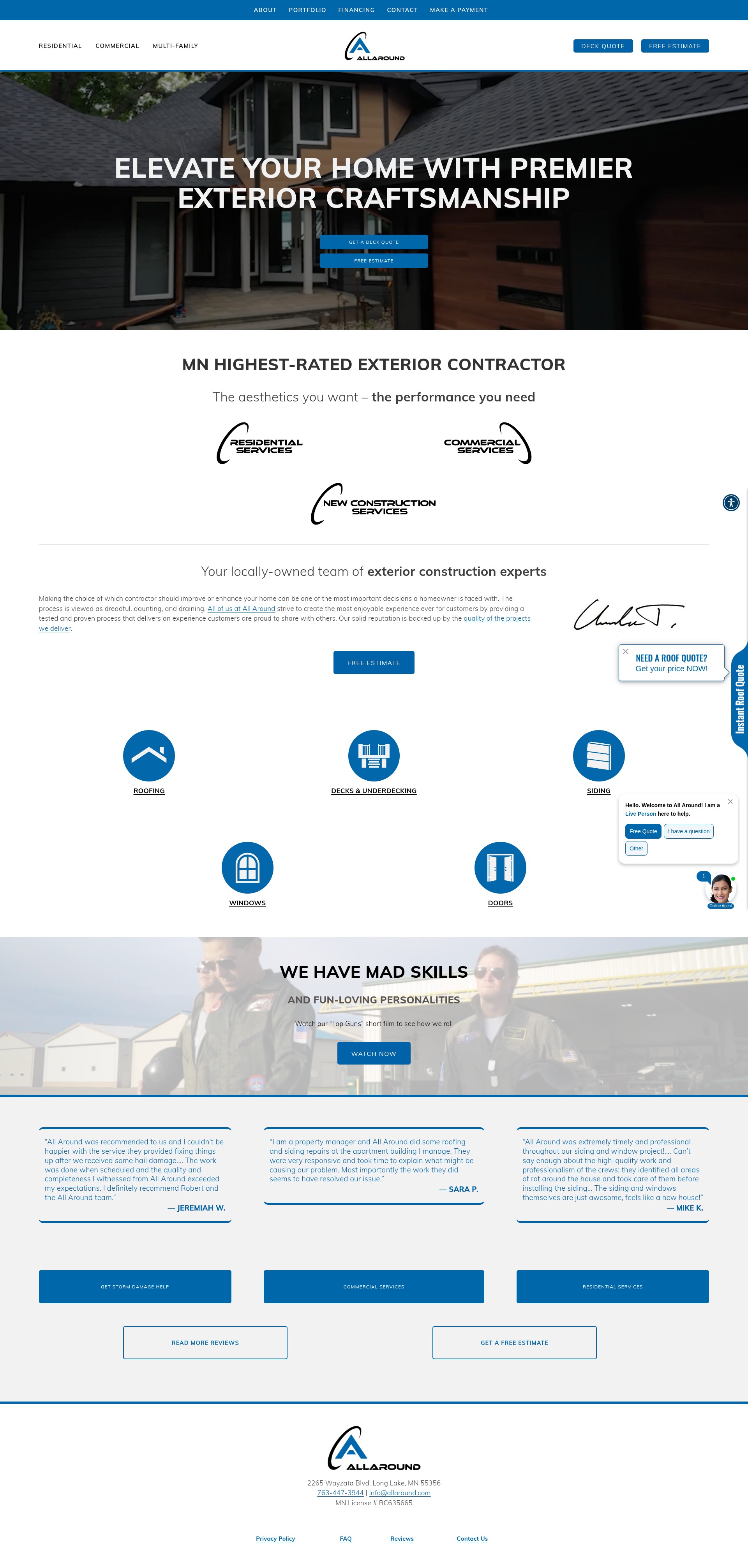 Screenshot of allaround.com