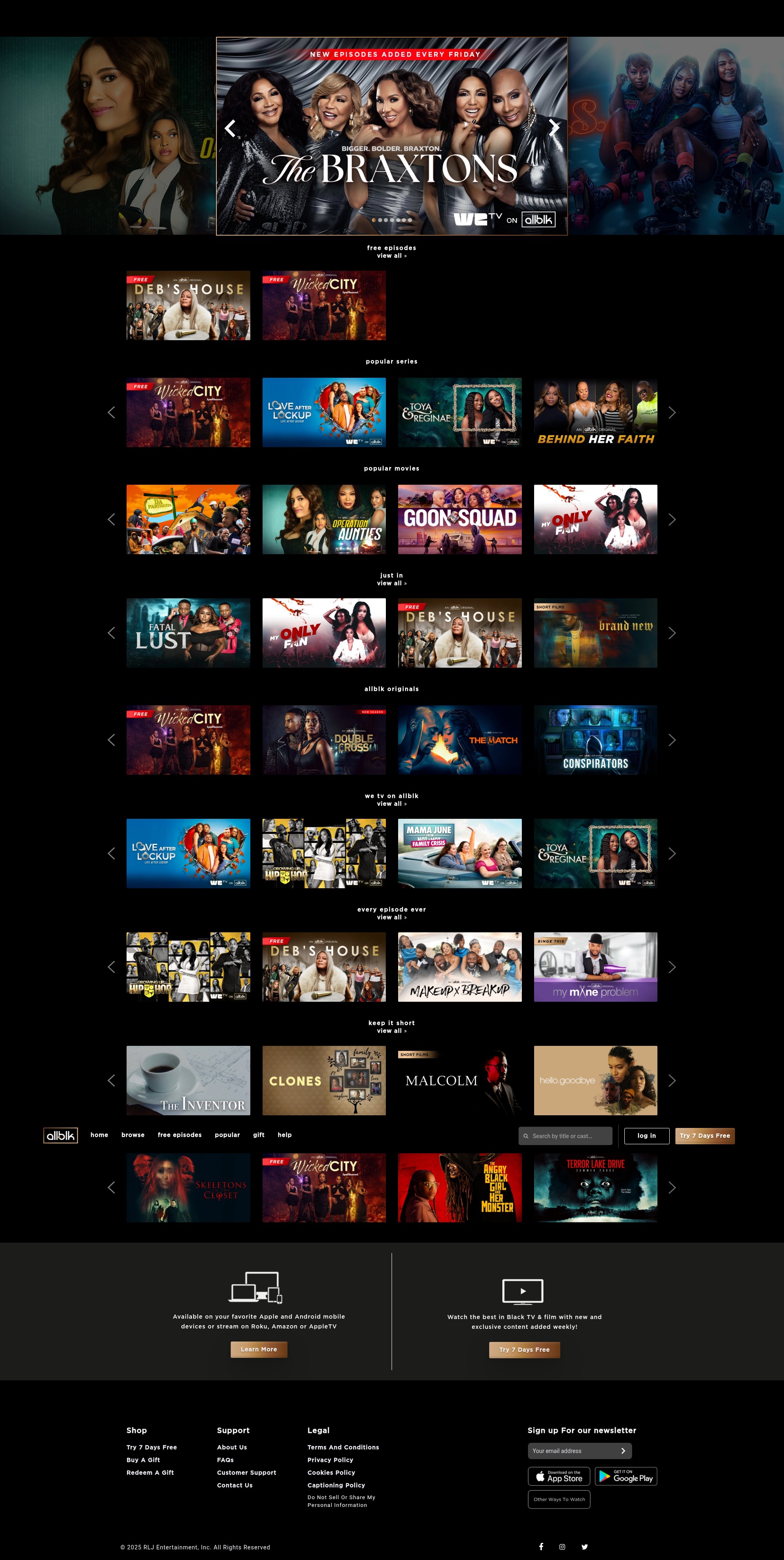 Screenshot of allblk.tv