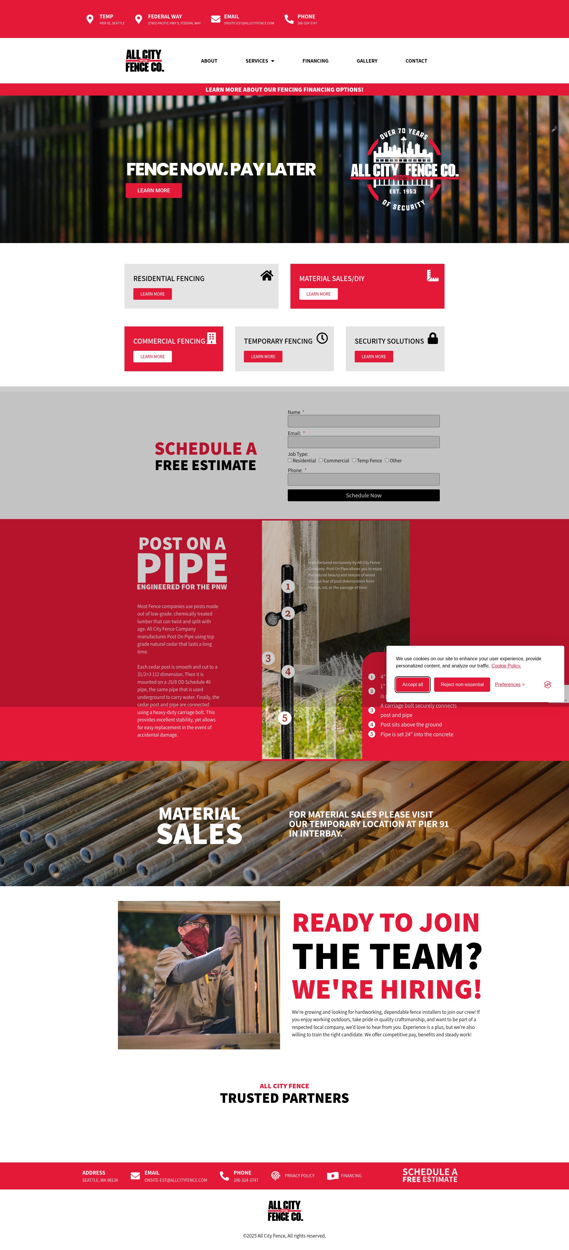 Screenshot of allcityfence.com