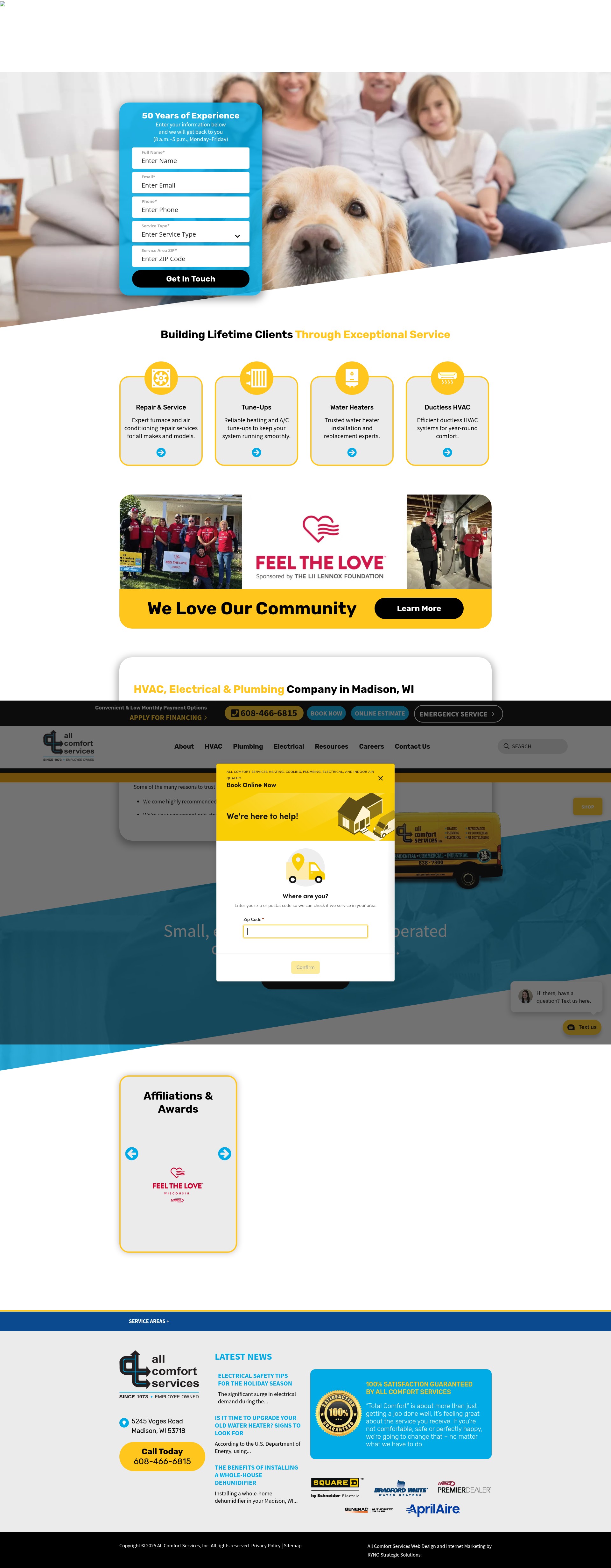 Screenshot of allcomfortservices.com