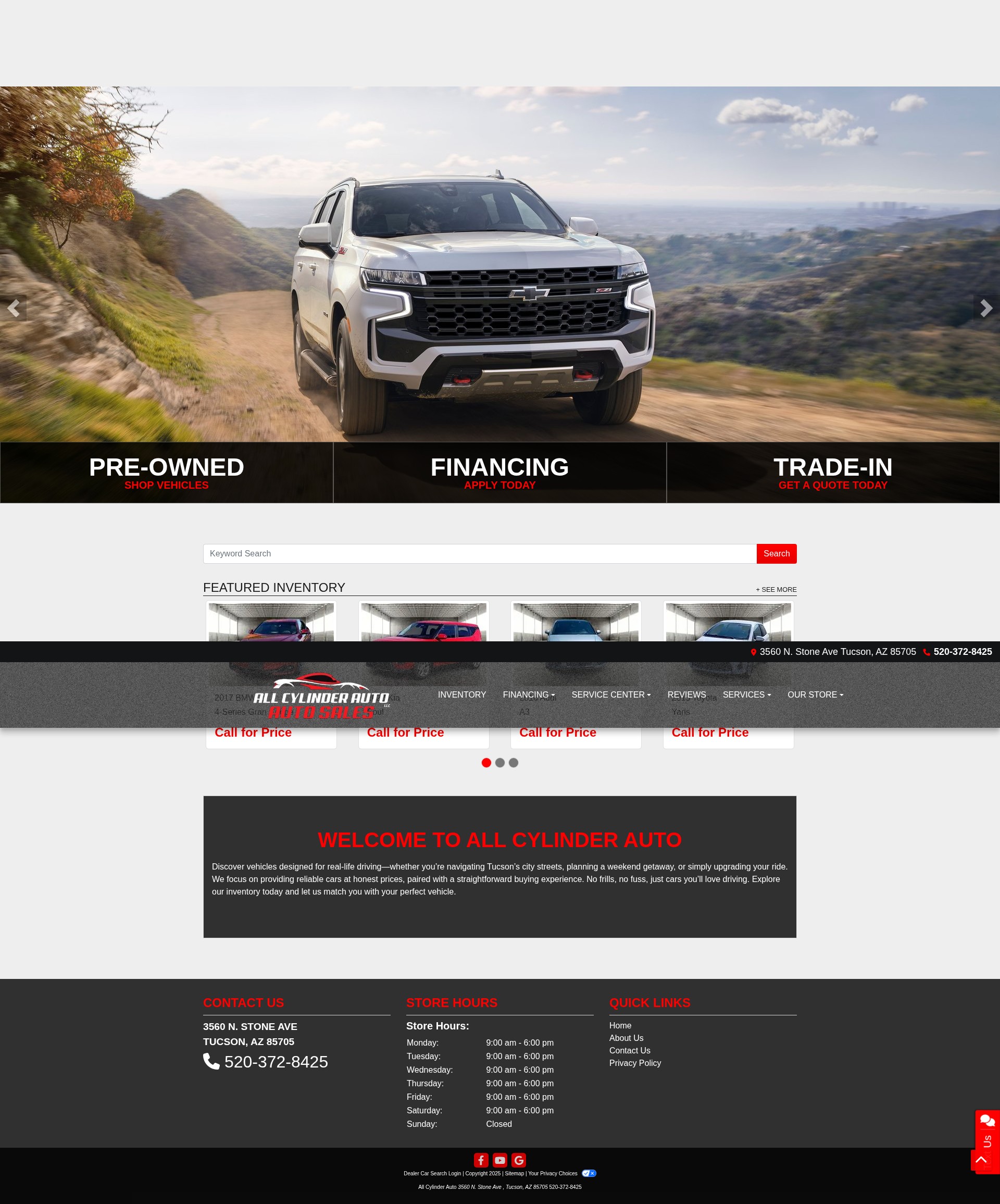 Screenshot of allcylinderauto.com