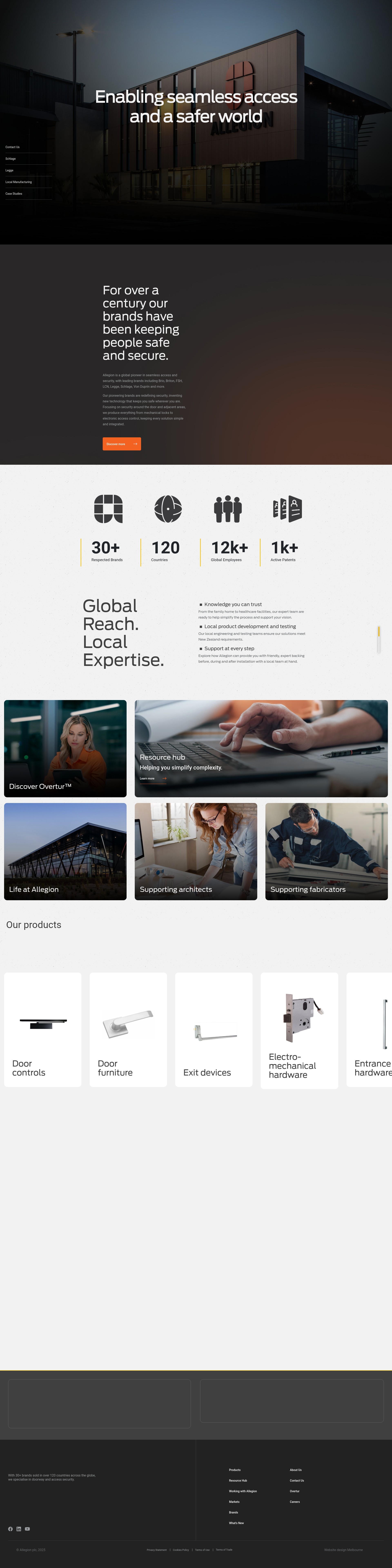 Screenshot of allegion.co.nz
