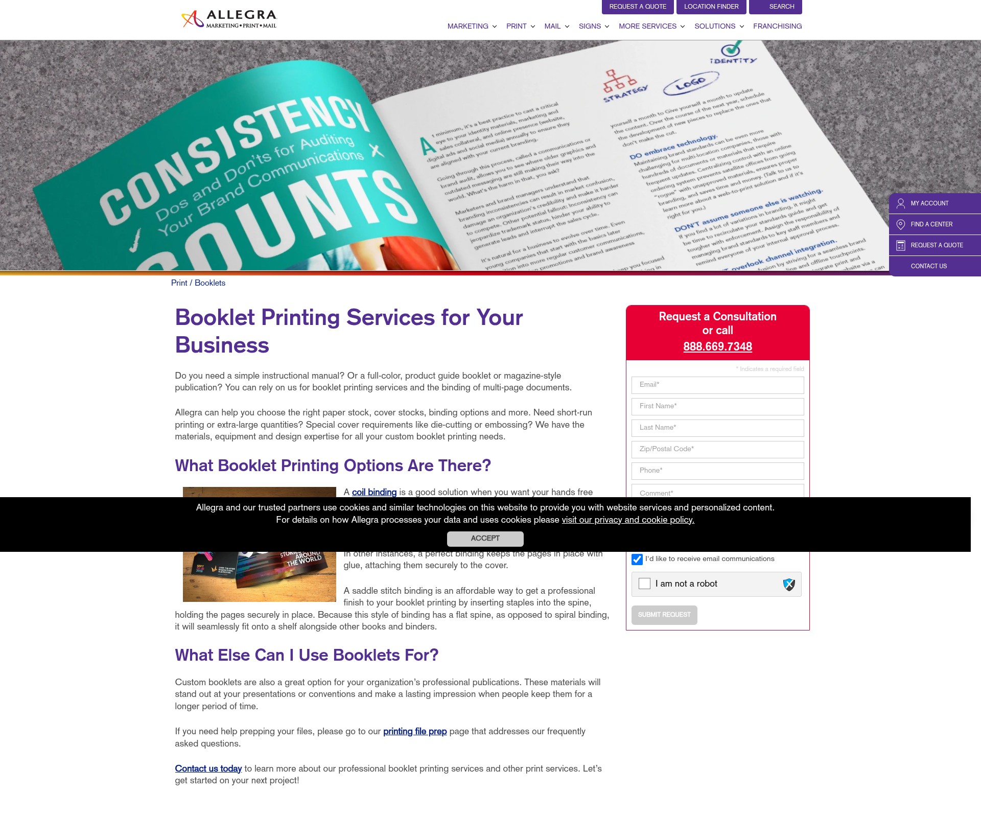 Screenshot of allegramarketingprint.com