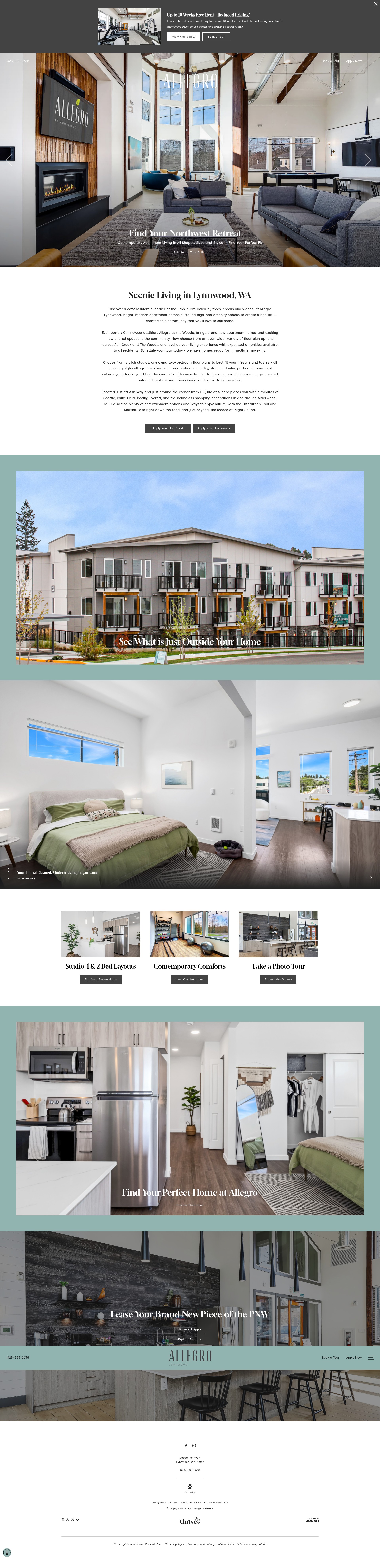 Screenshot of allegrolynnwood.com