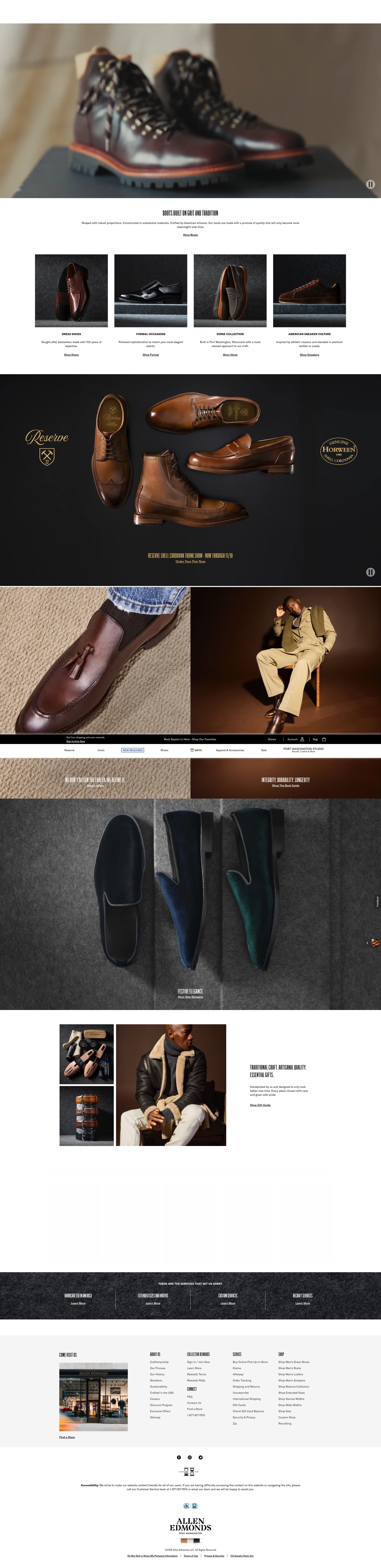 Screenshot of allenedmonds.com