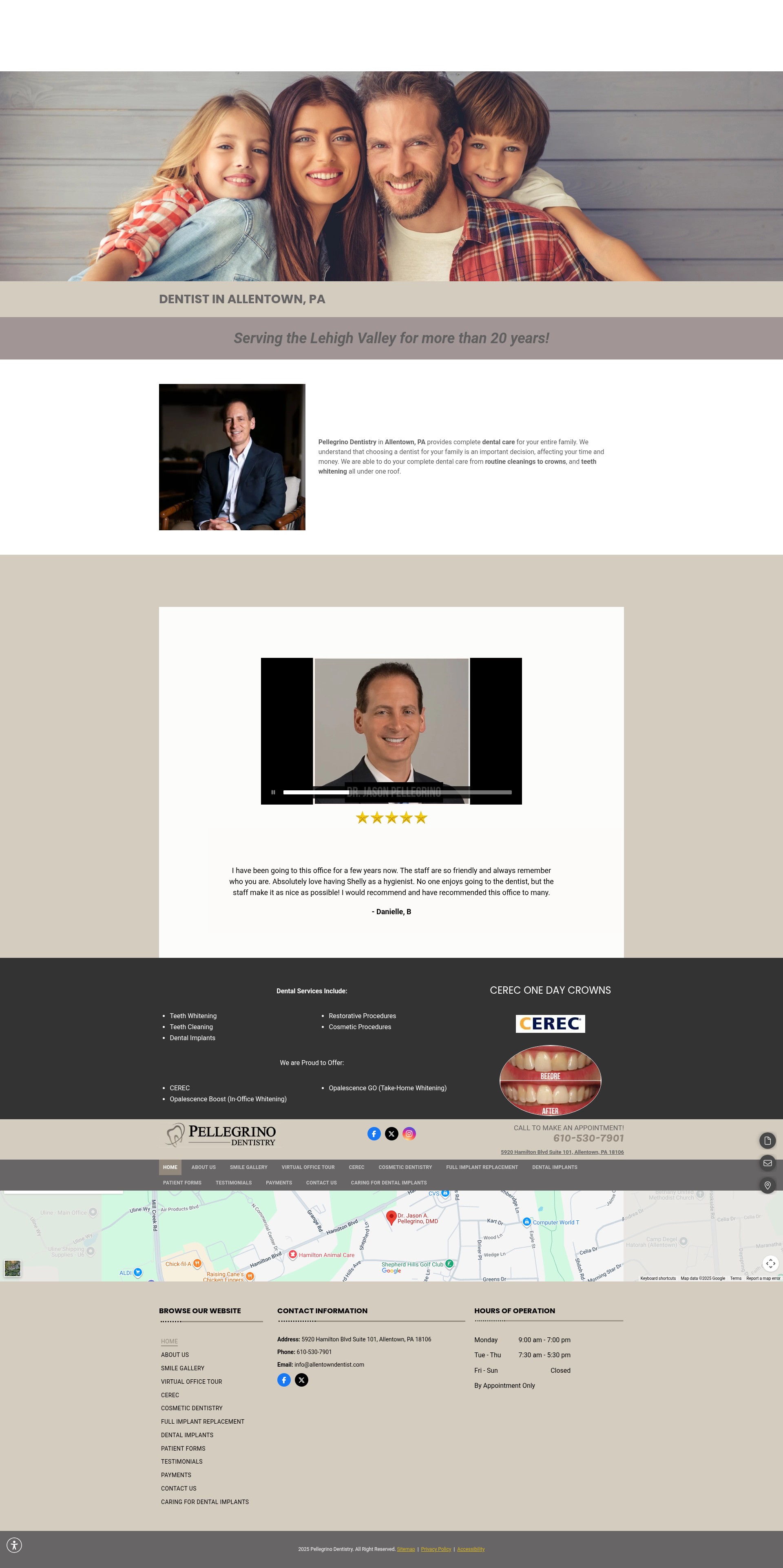 Screenshot of allentowndentist.com