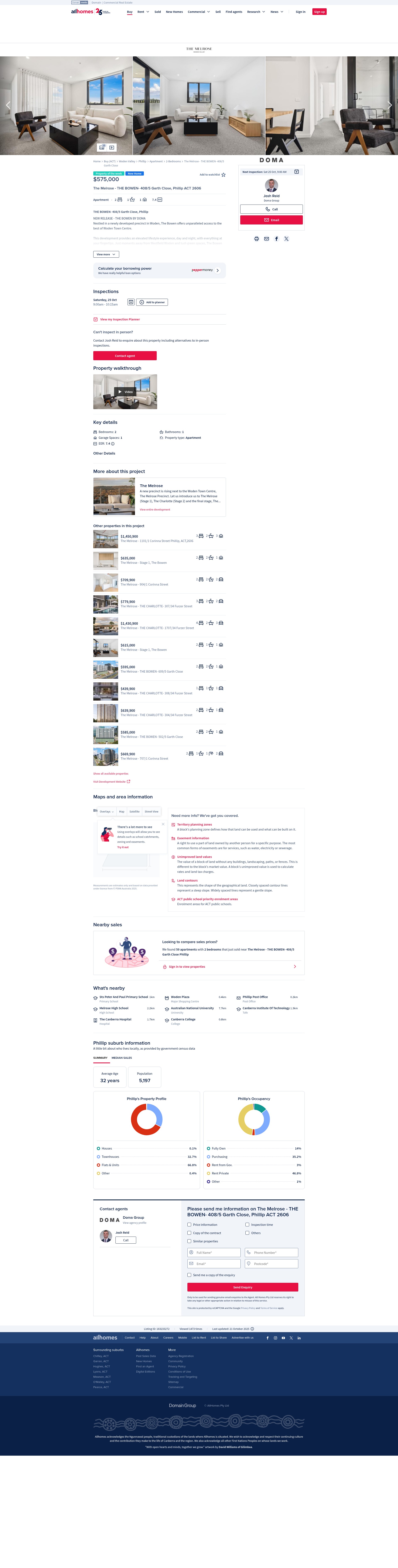 Screenshot of allhomes.com.au