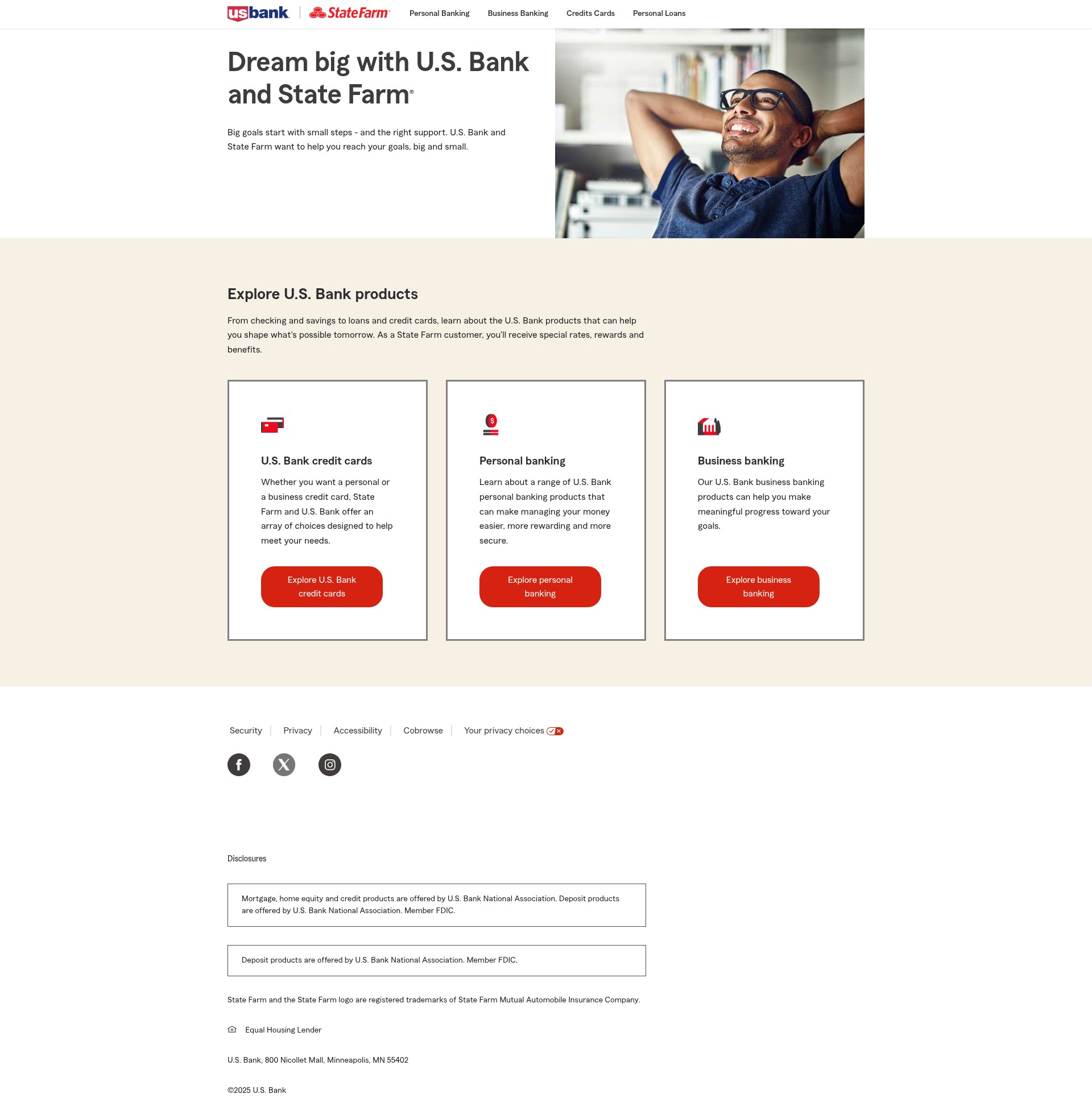 Screenshot of alliance.usbank.com
