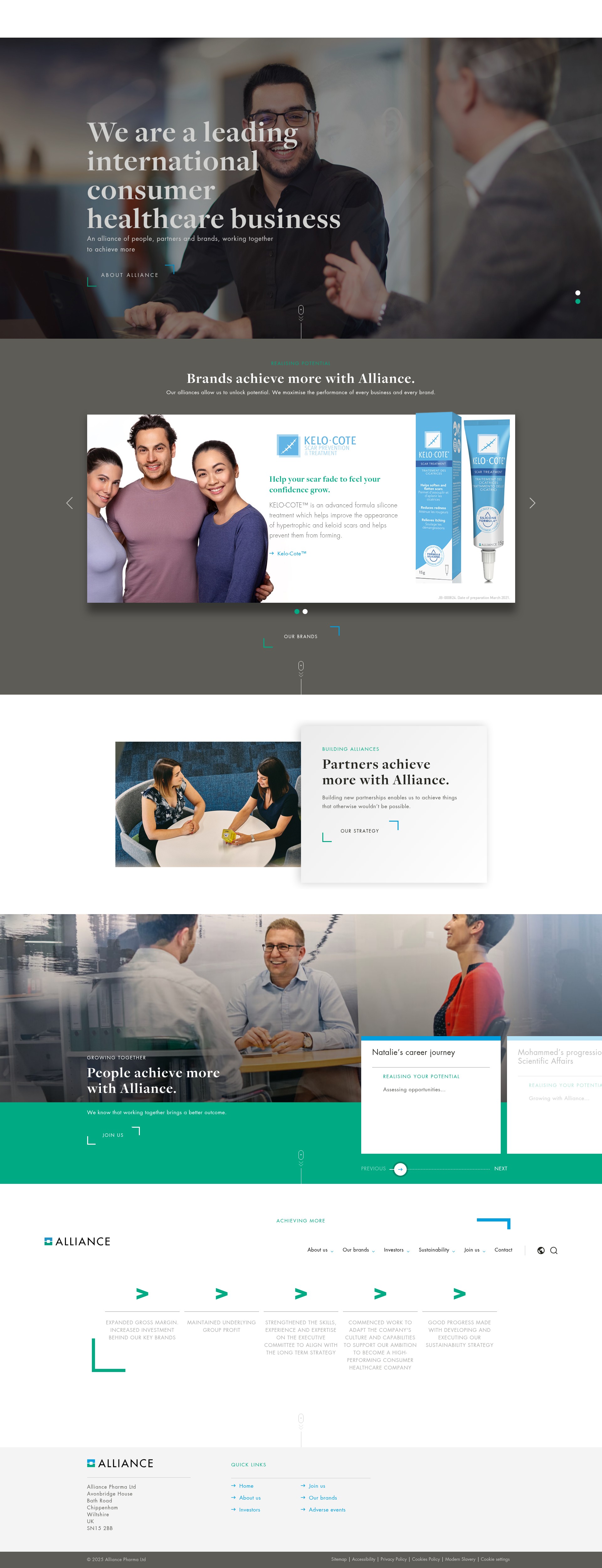 Screenshot of alliancepharmaceuticals.com