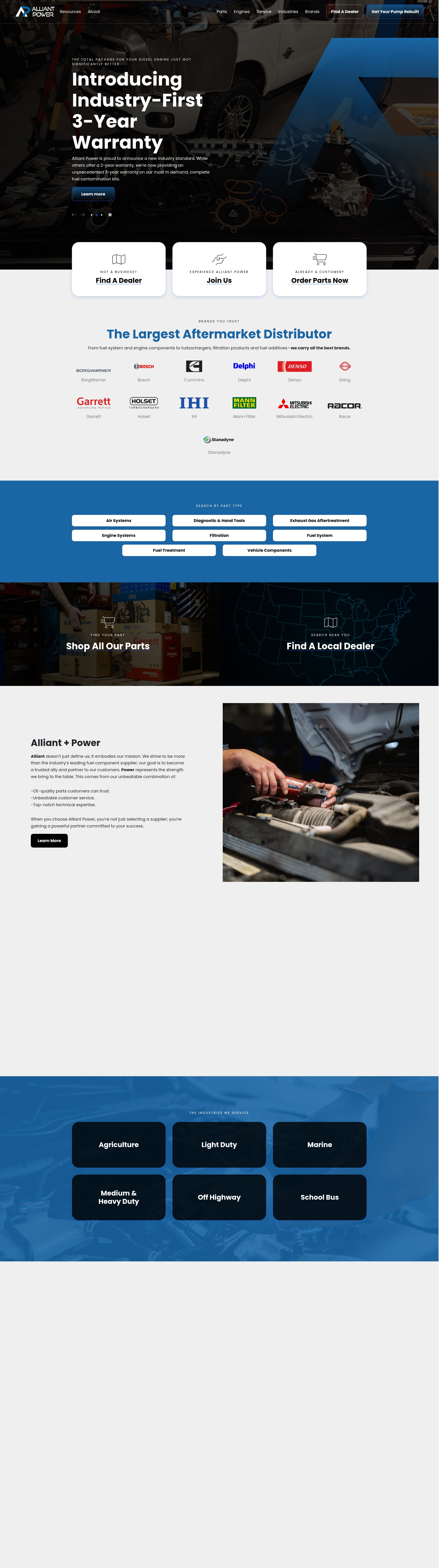 Screenshot of alliantpower.com