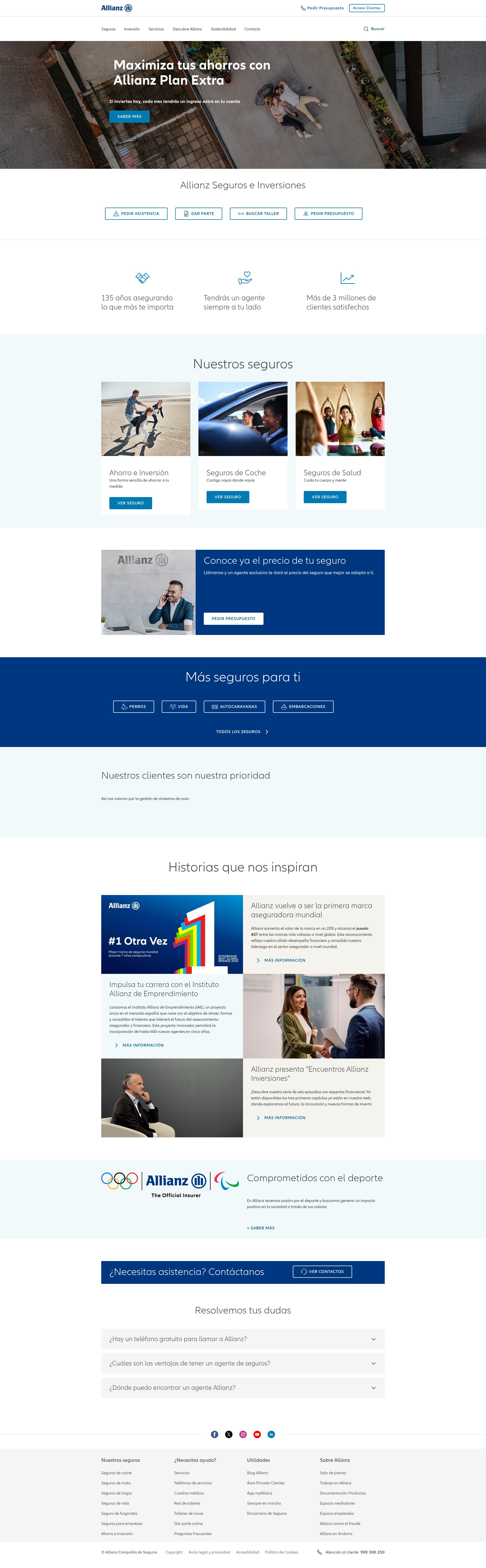 Screenshot of allianz.es