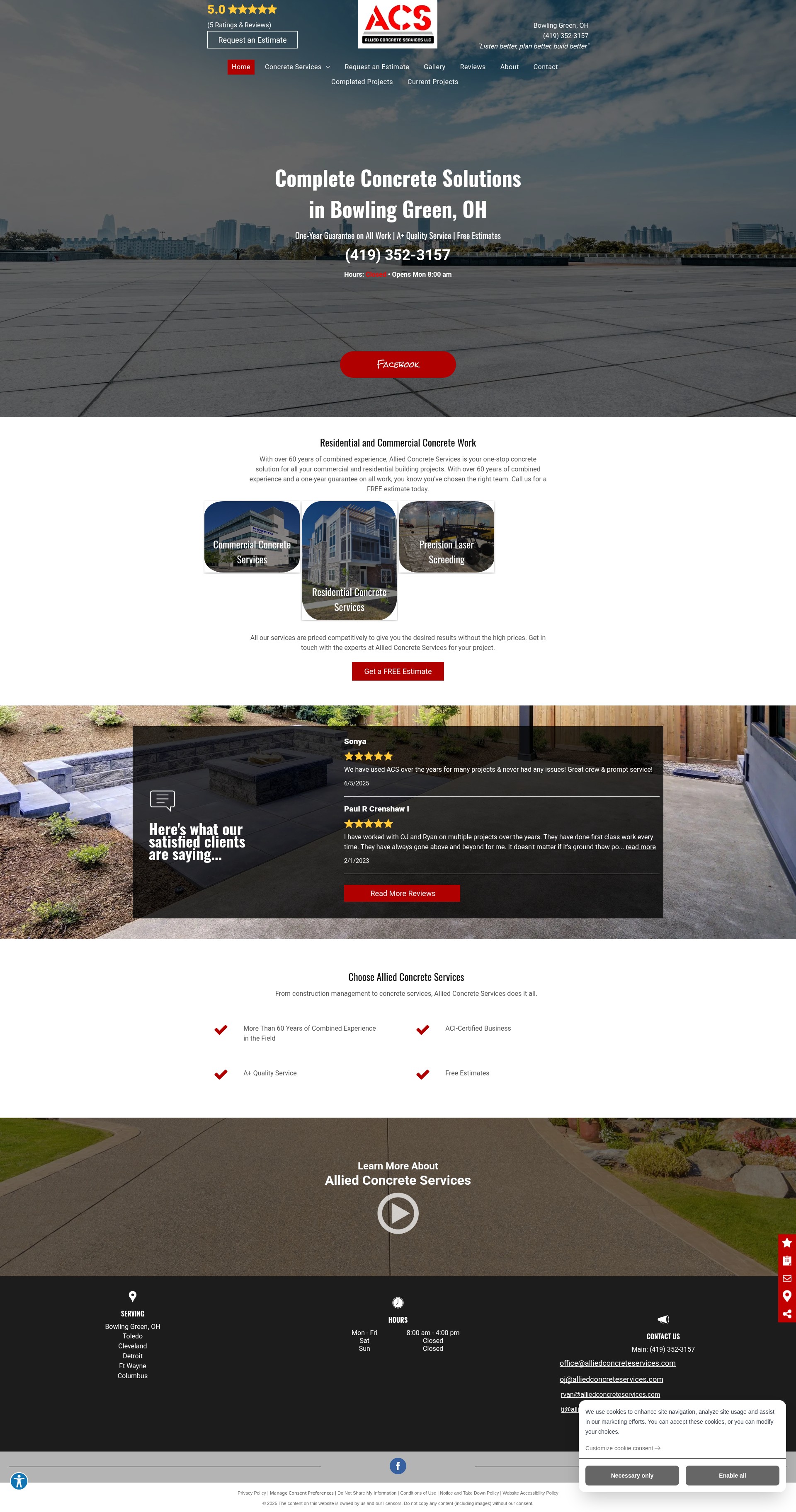 Screenshot of alliedconcreteservices.com