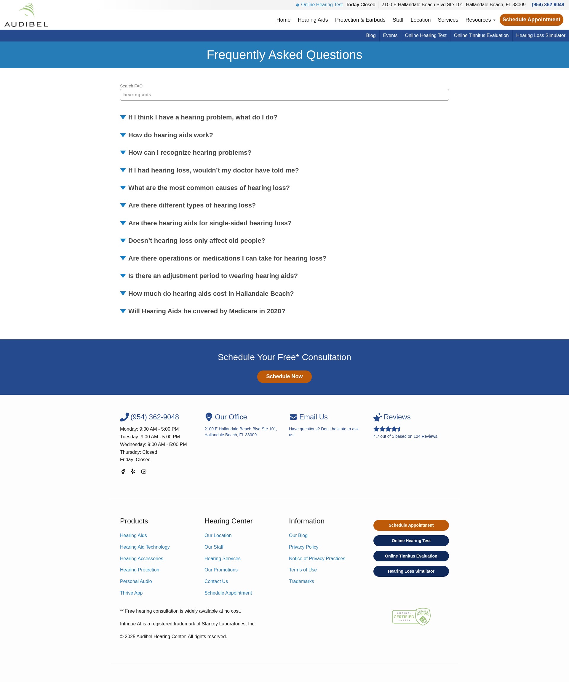 Screenshot of alliedhearinghallandale.com