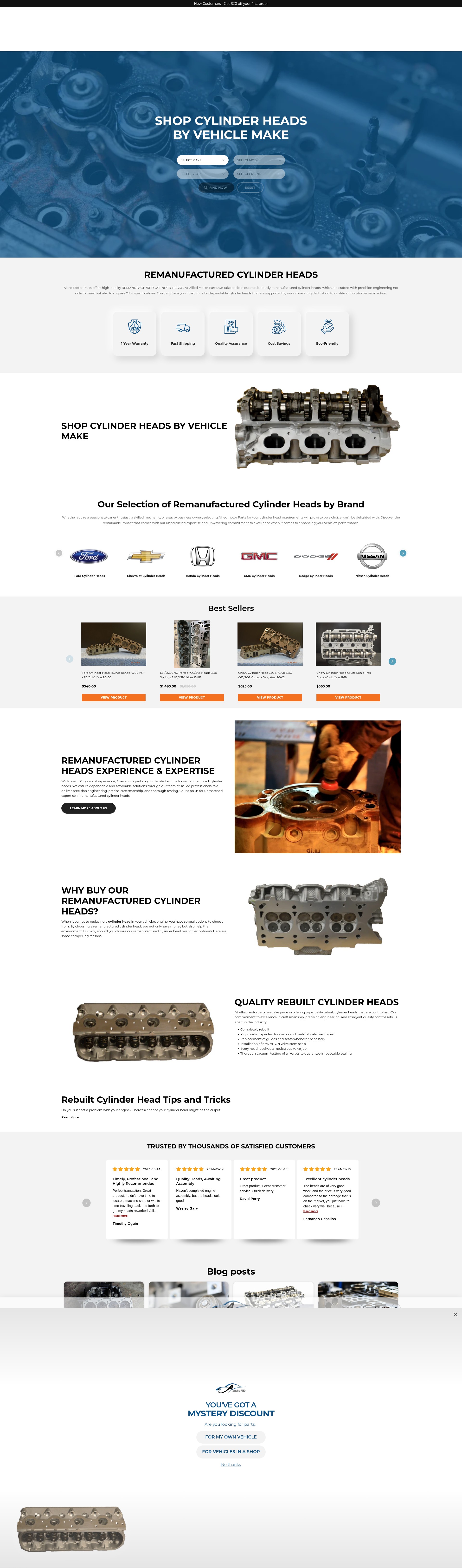 Screenshot of alliedmotorparts.com