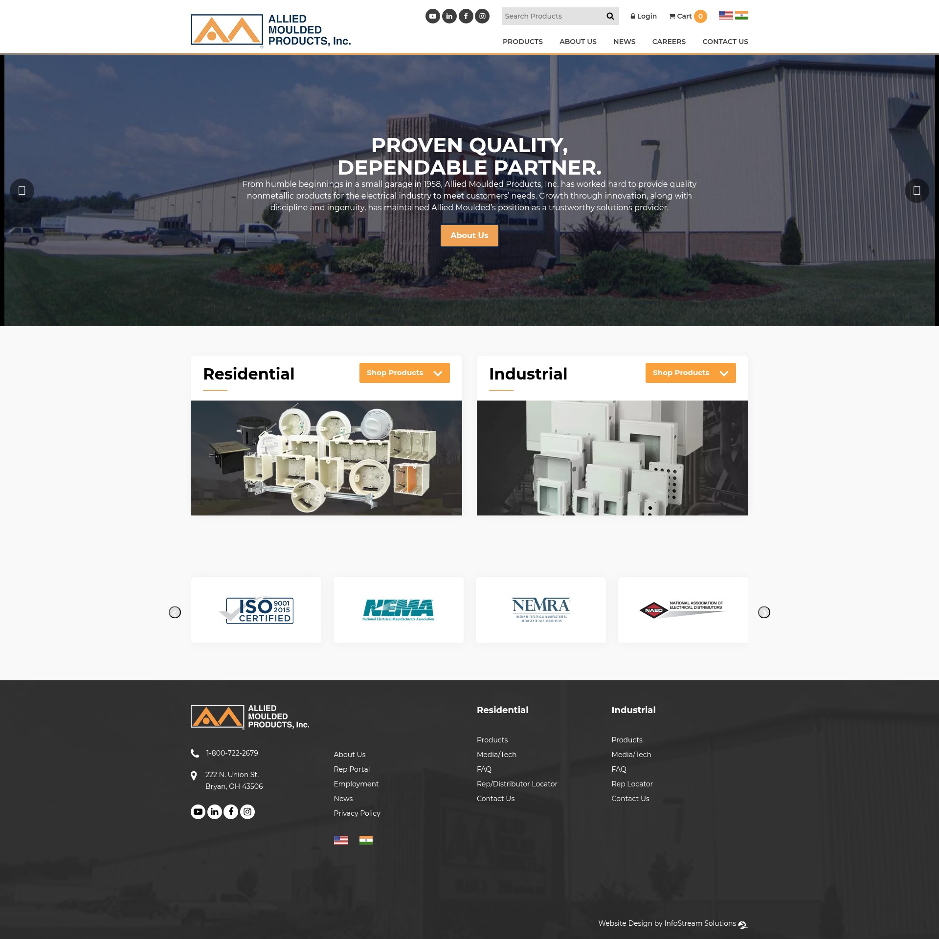 Screenshot of alliedmoulded.com
