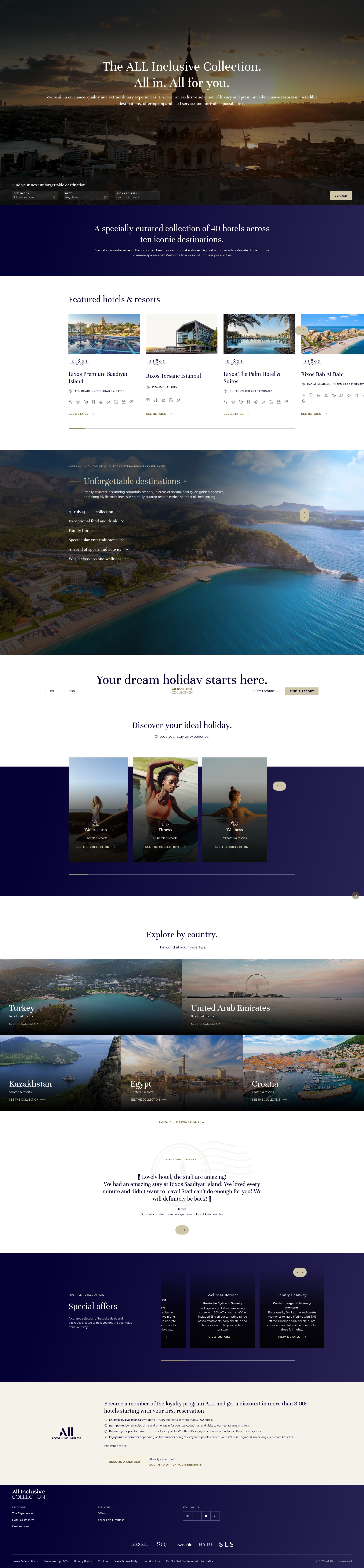 Screenshot of allinclusive-collection.com