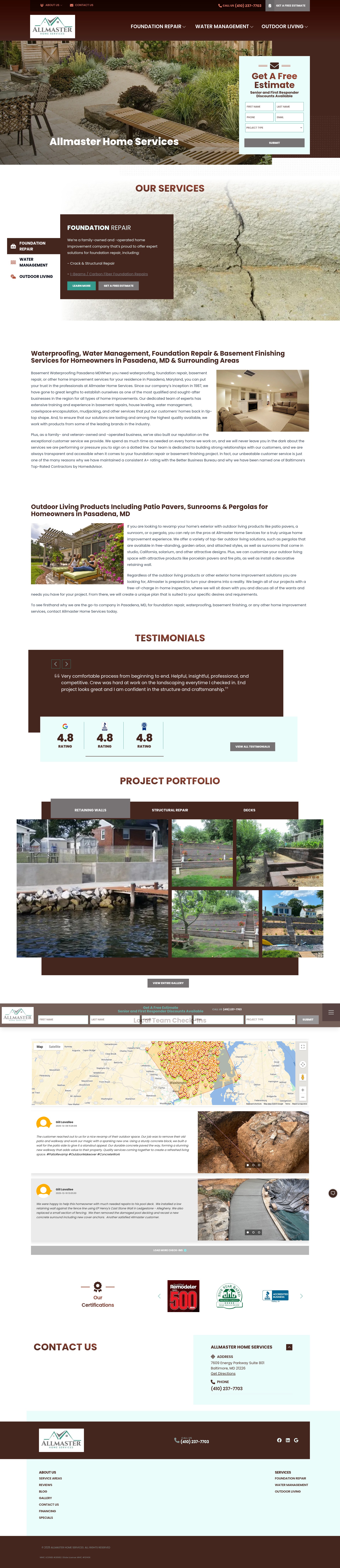 Screenshot of allmasterbuilders.com