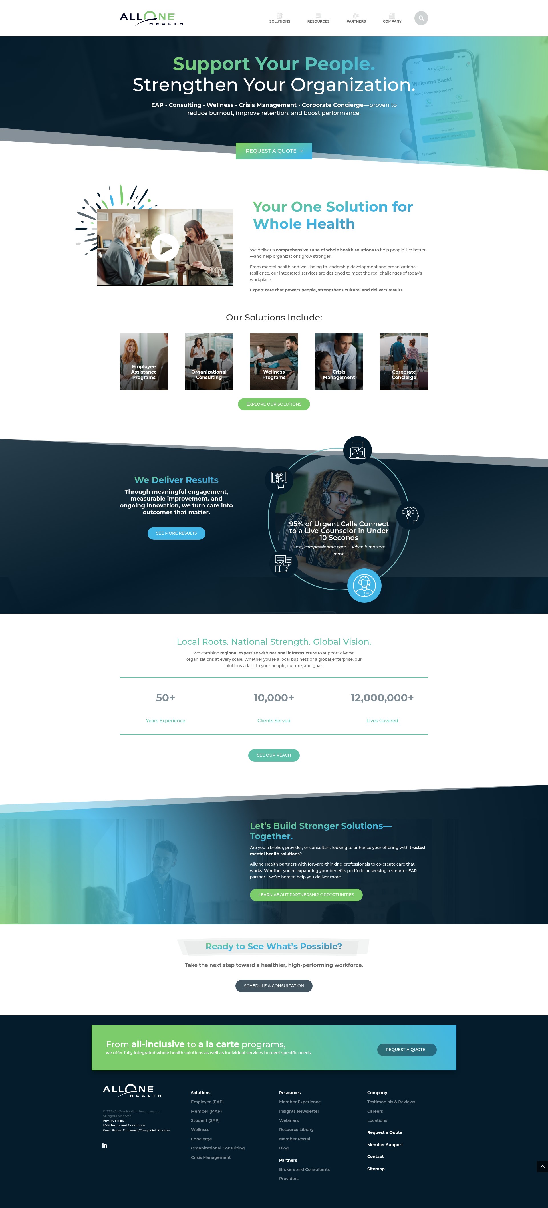 Screenshot of allonehealth.com
