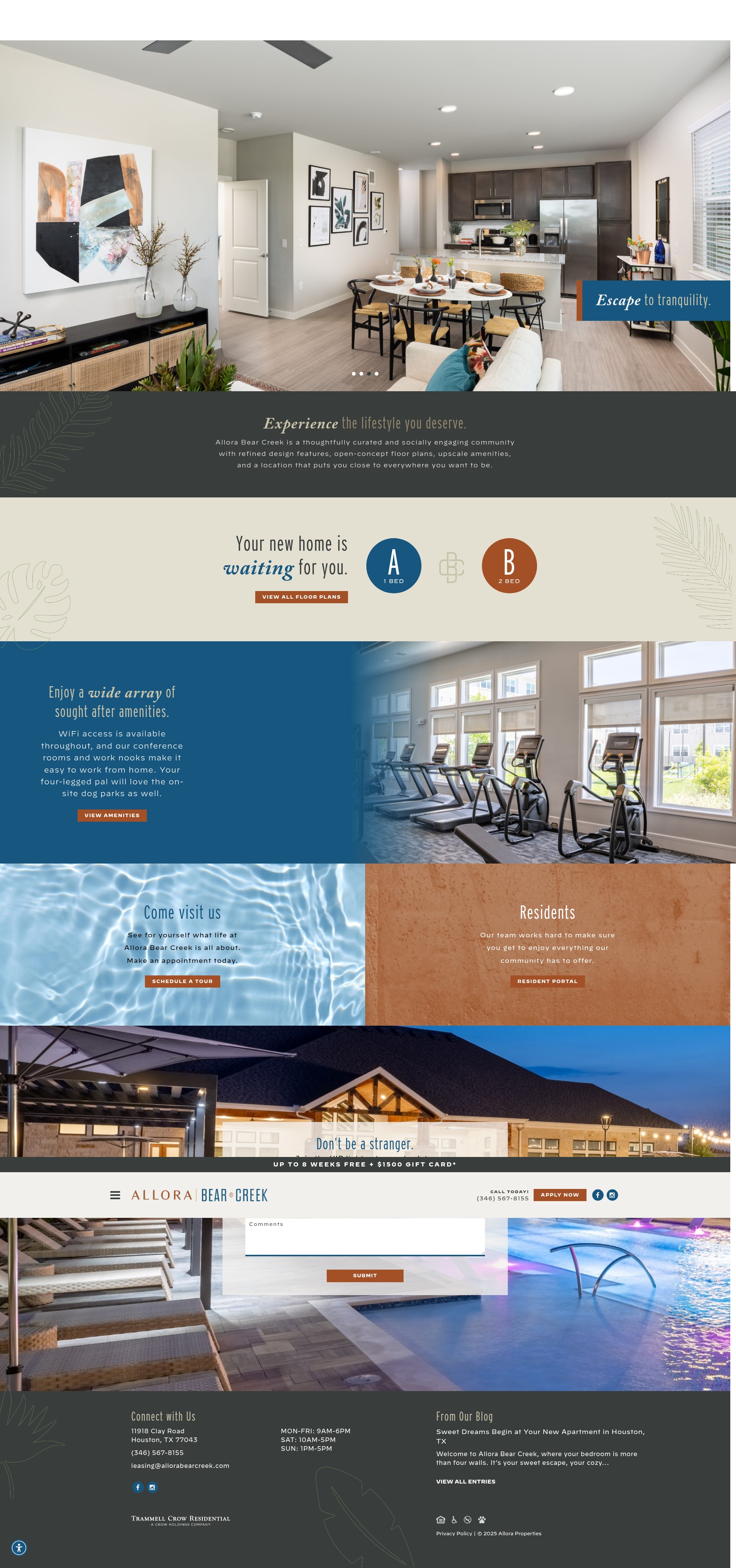 Screenshot of allorabearcreek.com