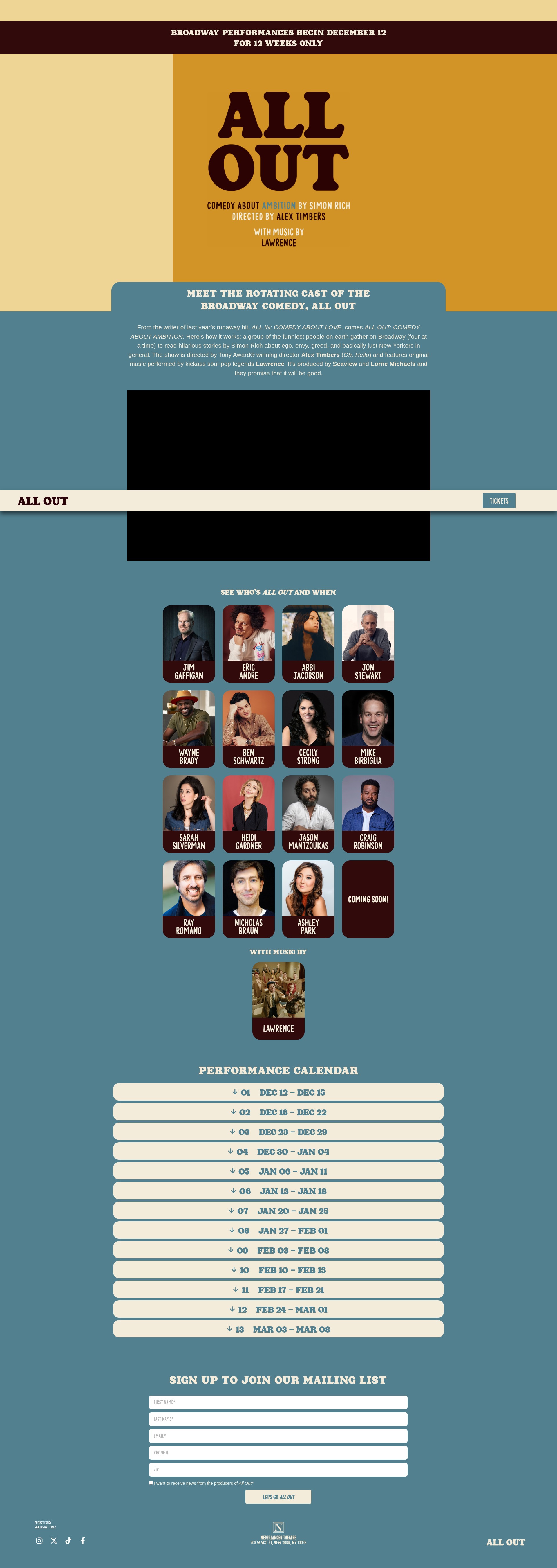 Screenshot of alloutbroadway.com