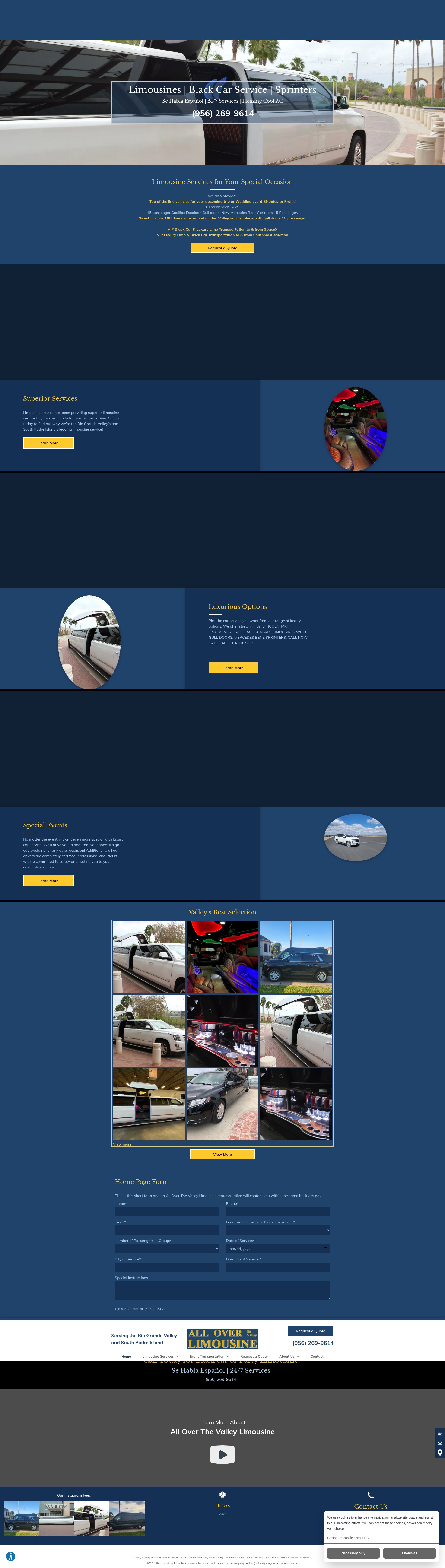 Screenshot of alloverthevalleylimo.com