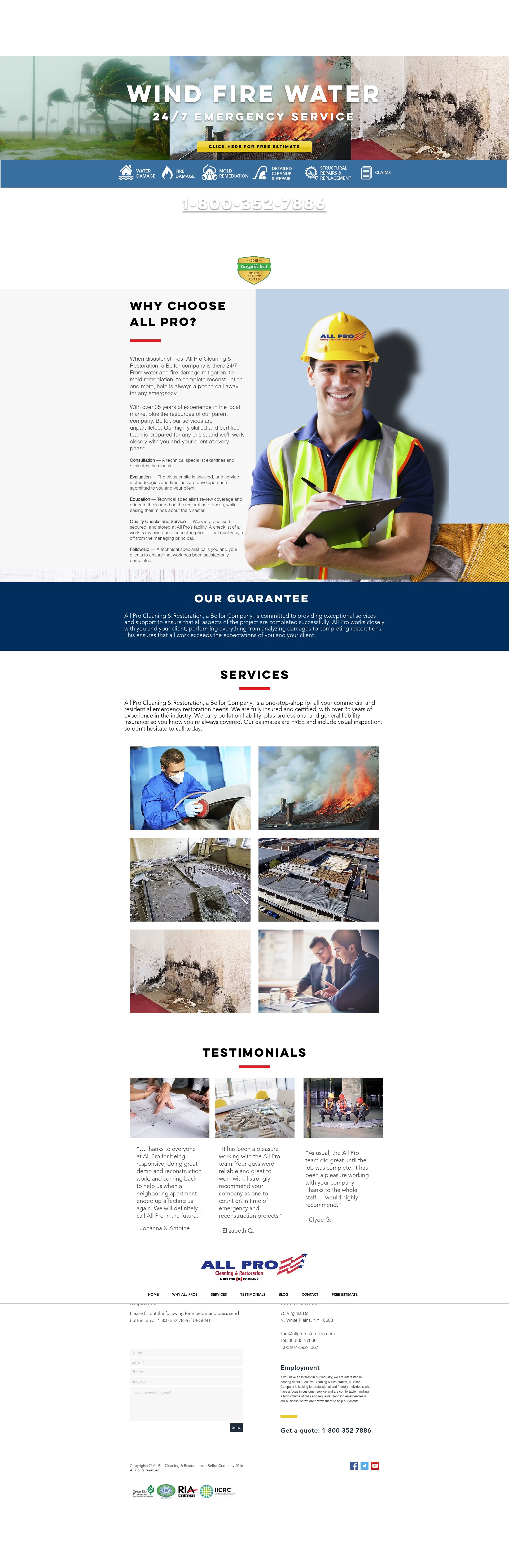 Screenshot of allprorestoration.com