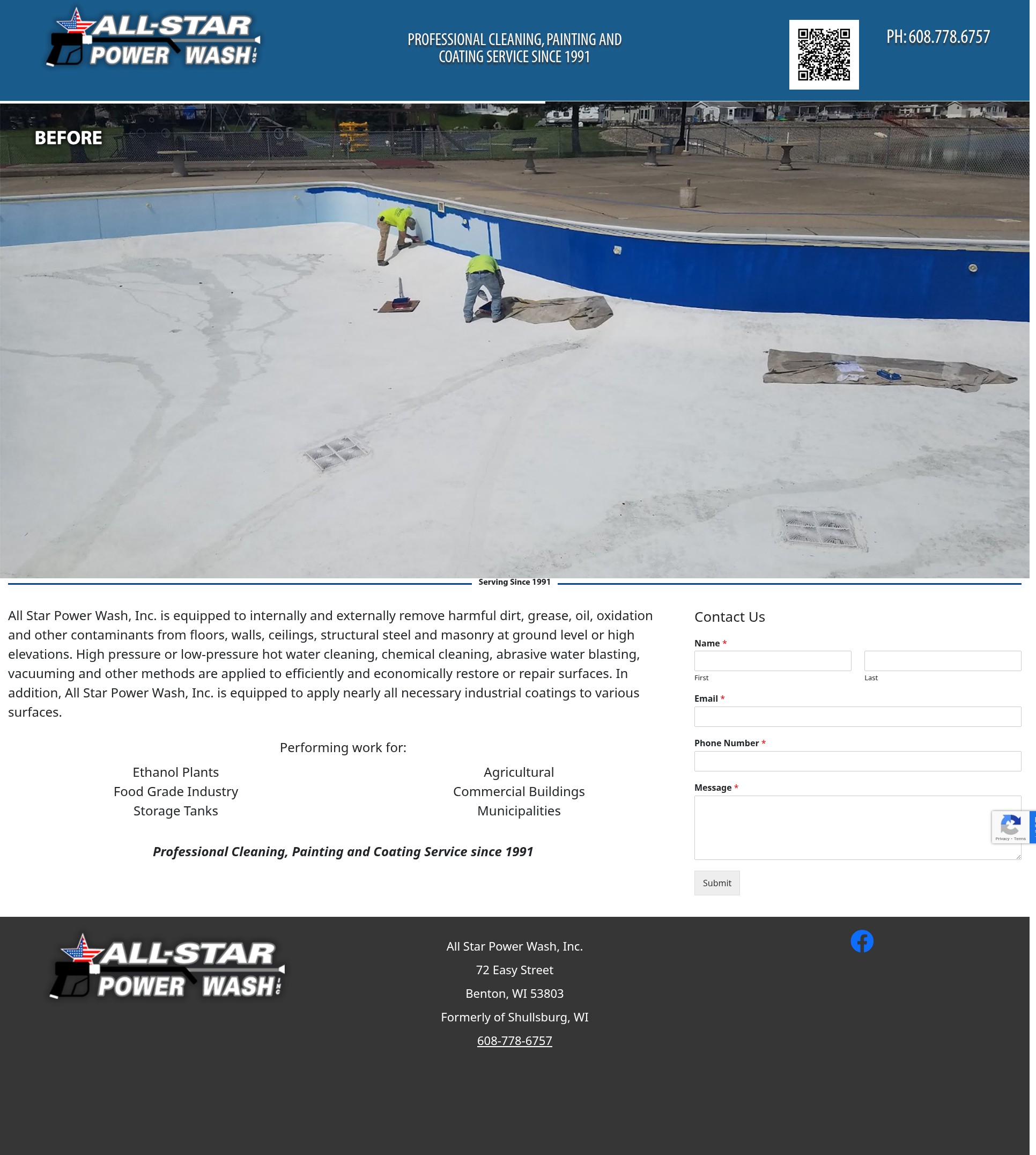 Screenshot of allstarpowerwashinc.com