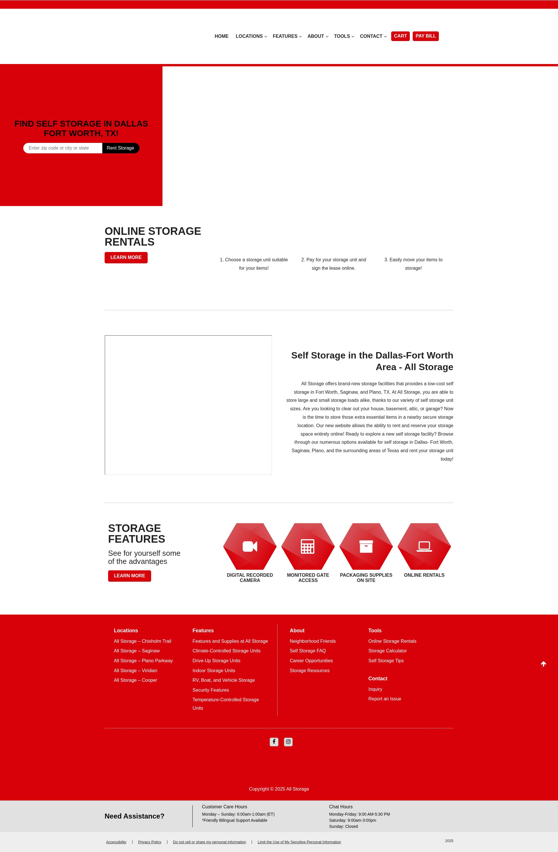 Screenshot of allstorageonline.com
