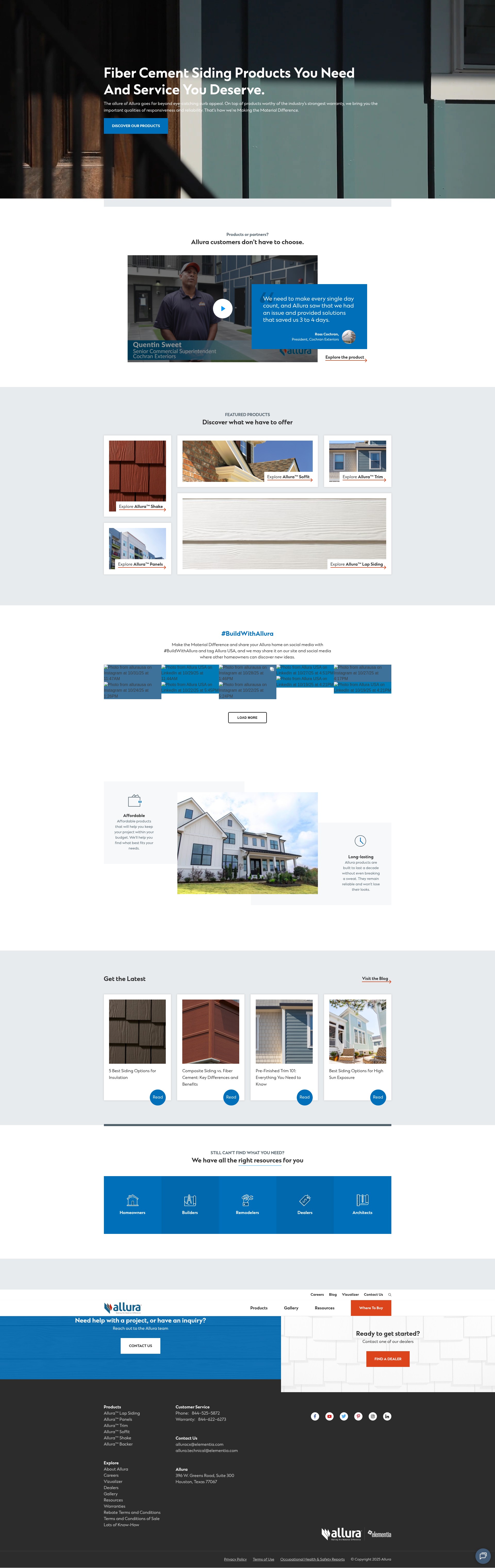 Screenshot of allurausa.com