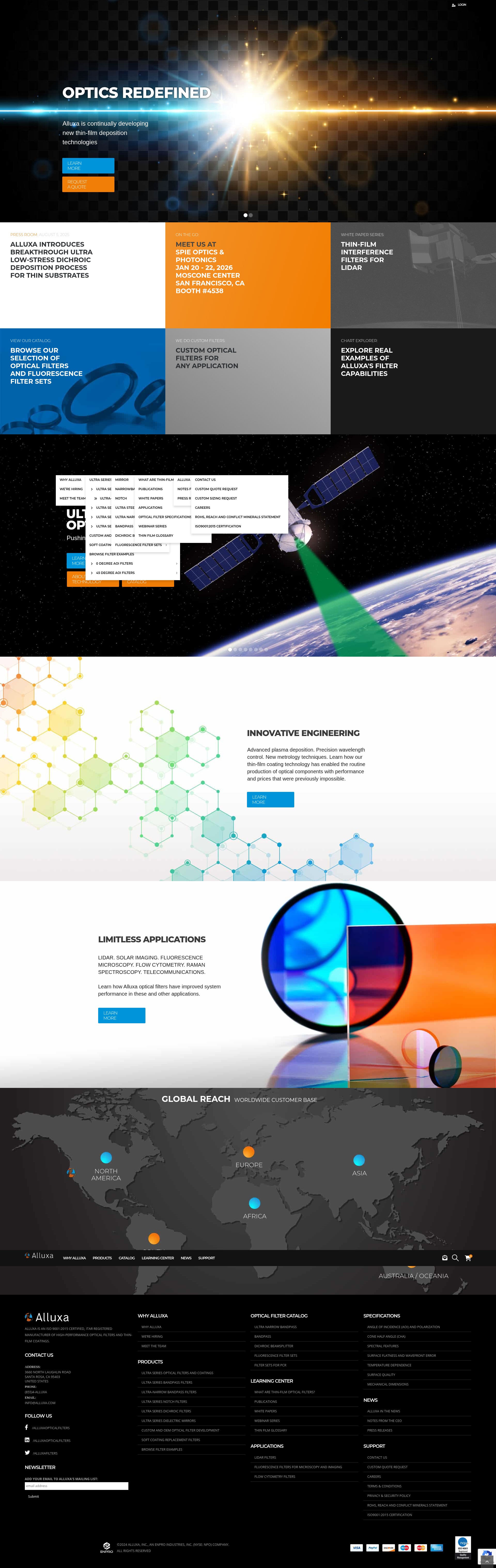 Screenshot of alluxa.com