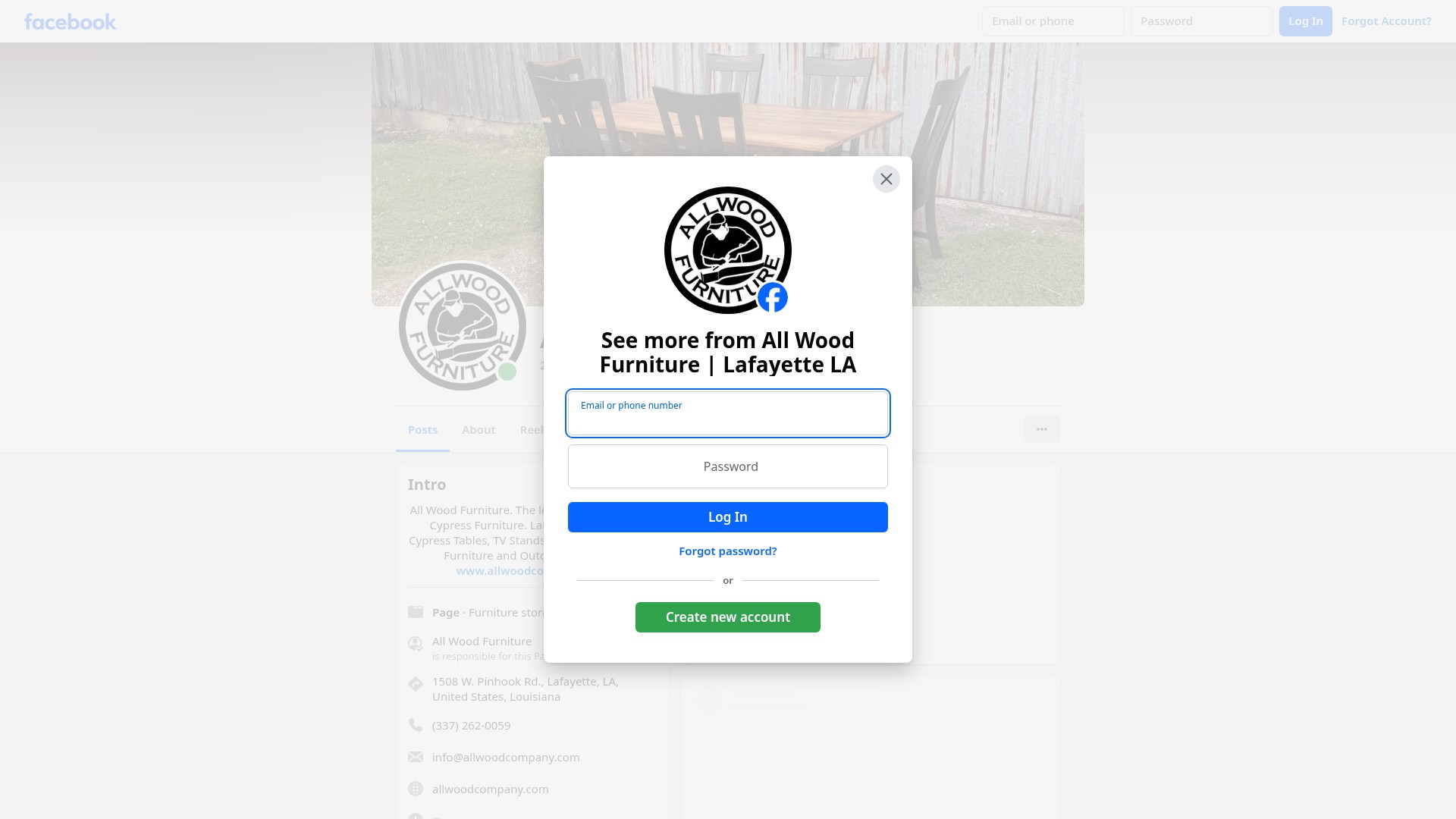 Screenshot of allwoodcompany.com