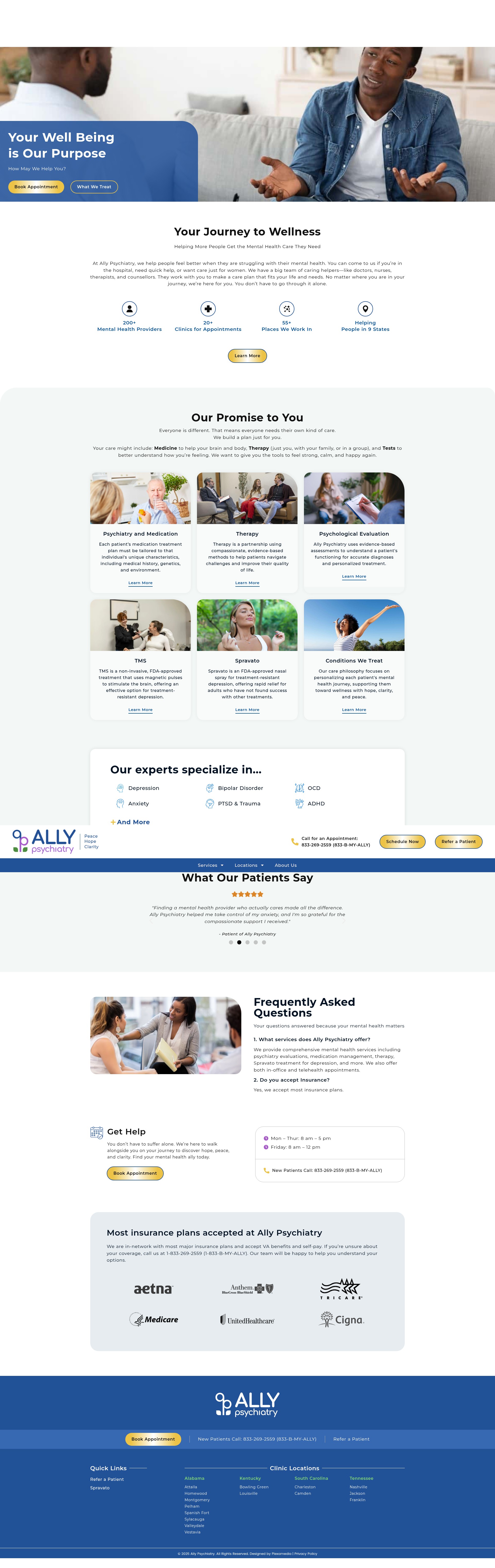 Screenshot of allypsychiatry.com
