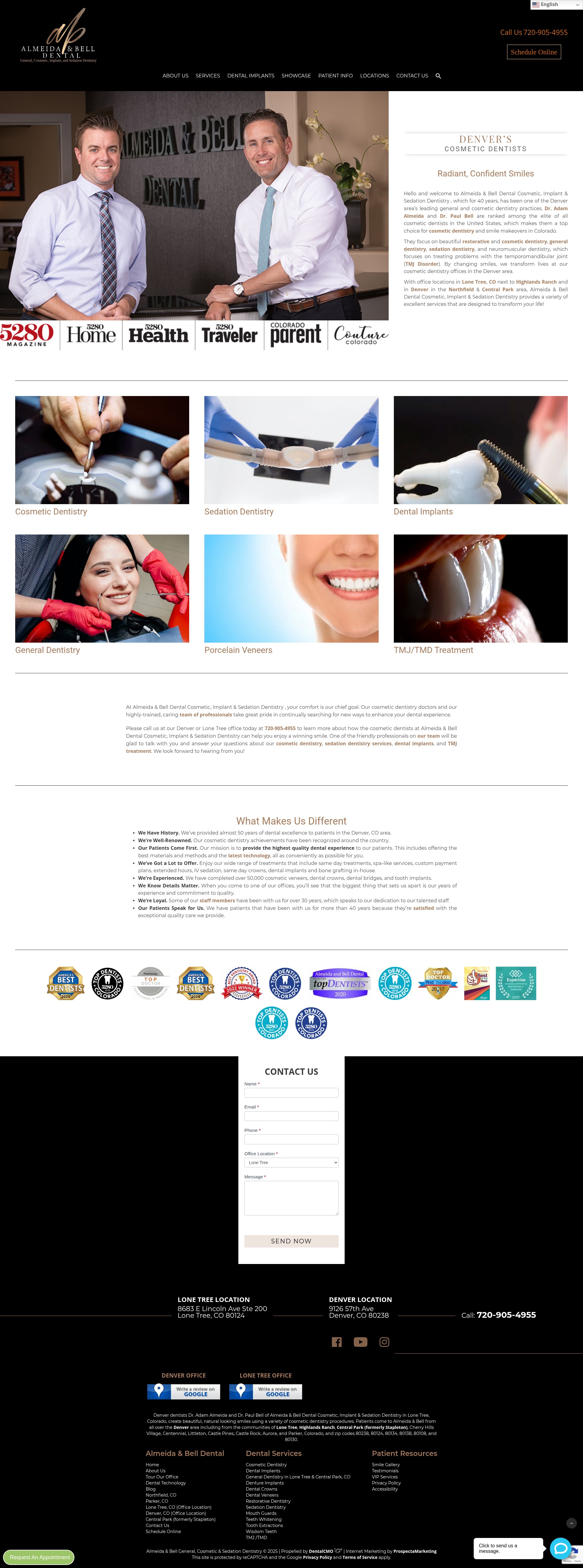 Screenshot of almeidabelldental.com