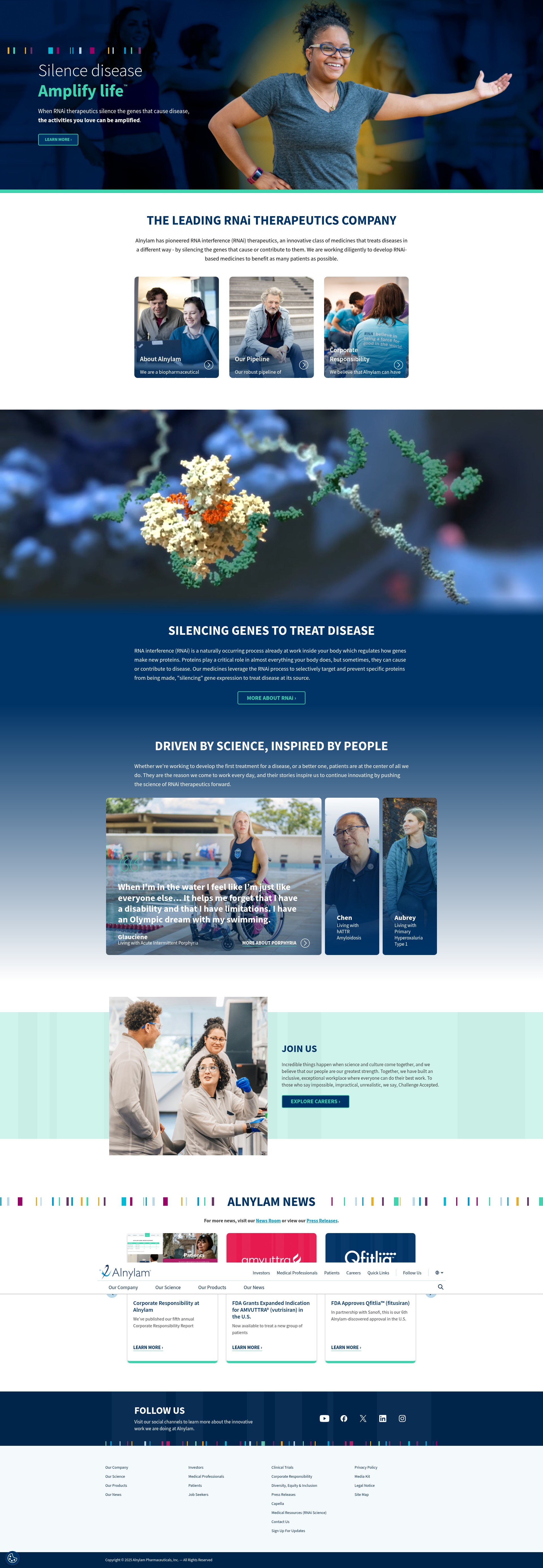 Screenshot of alnylam.com