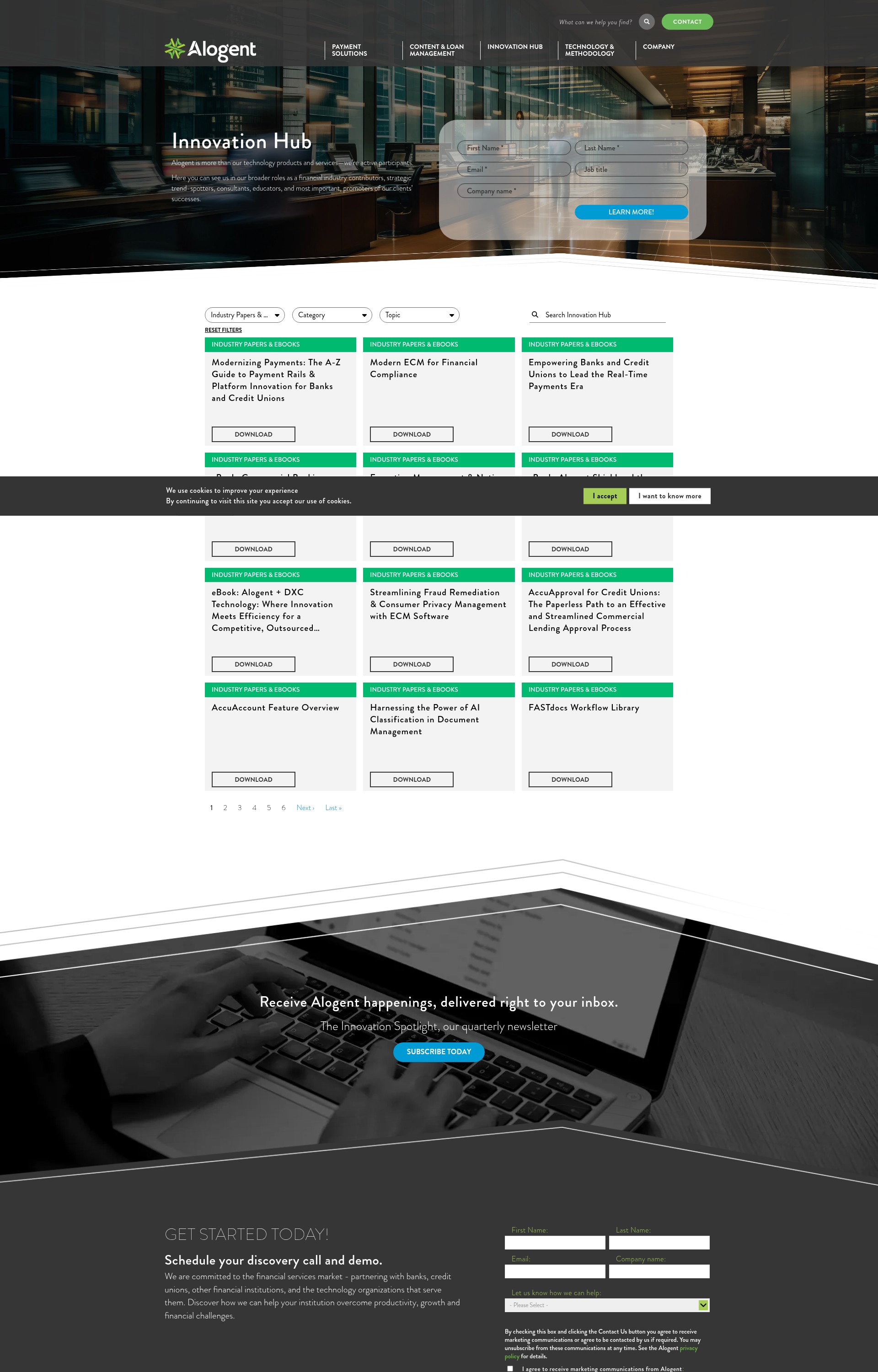 Screenshot of alogent.com