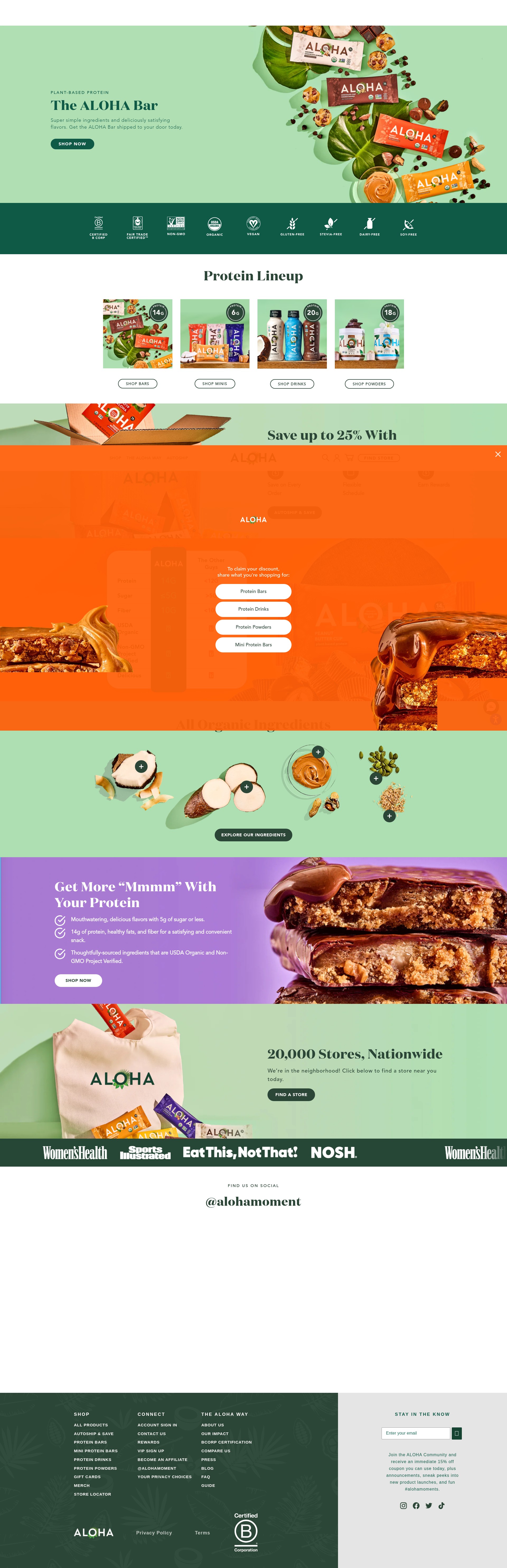 Screenshot of aloha.com