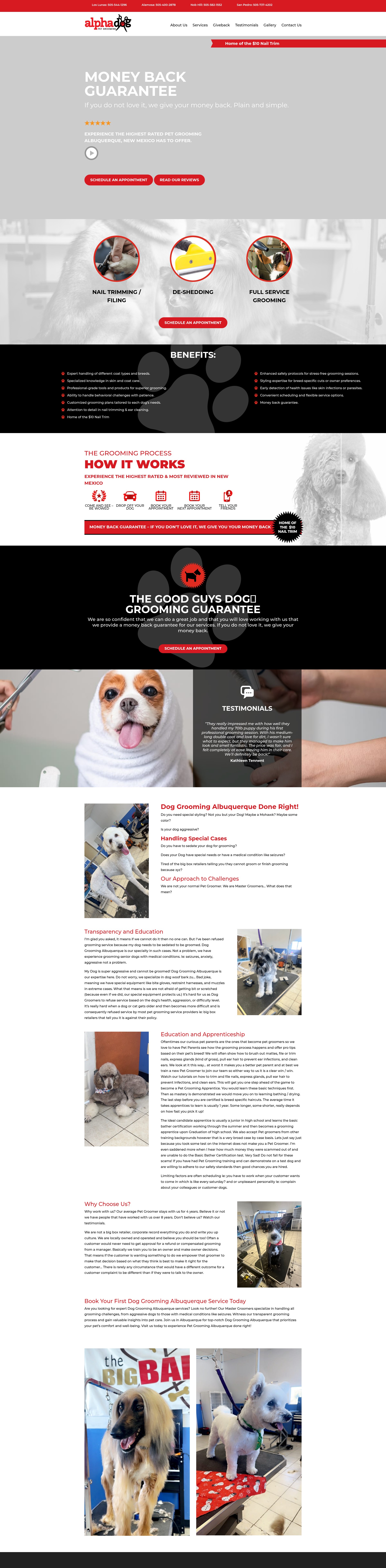 Screenshot of alphadogpetgrooming.com