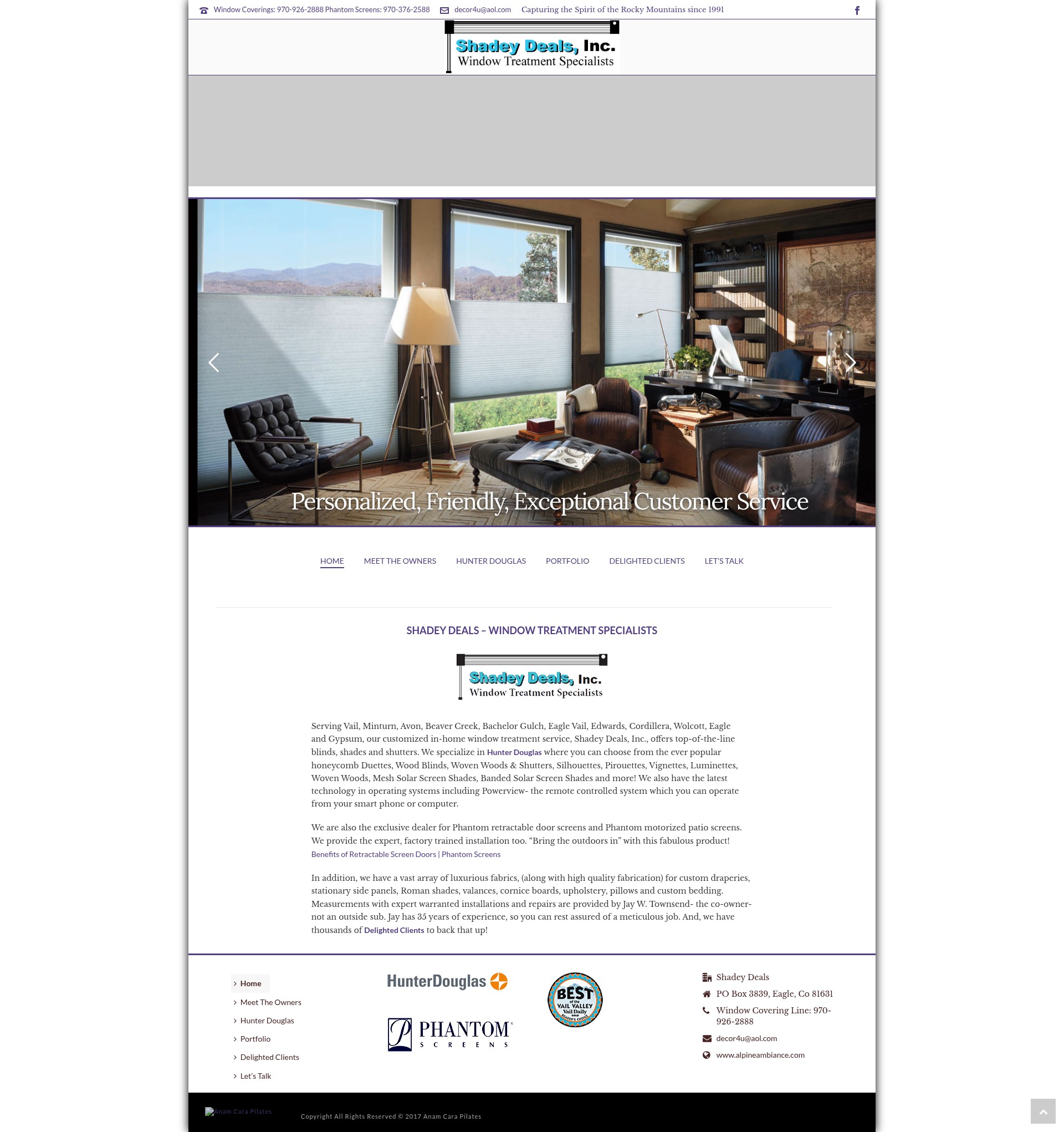 Screenshot of alpineambiance.com